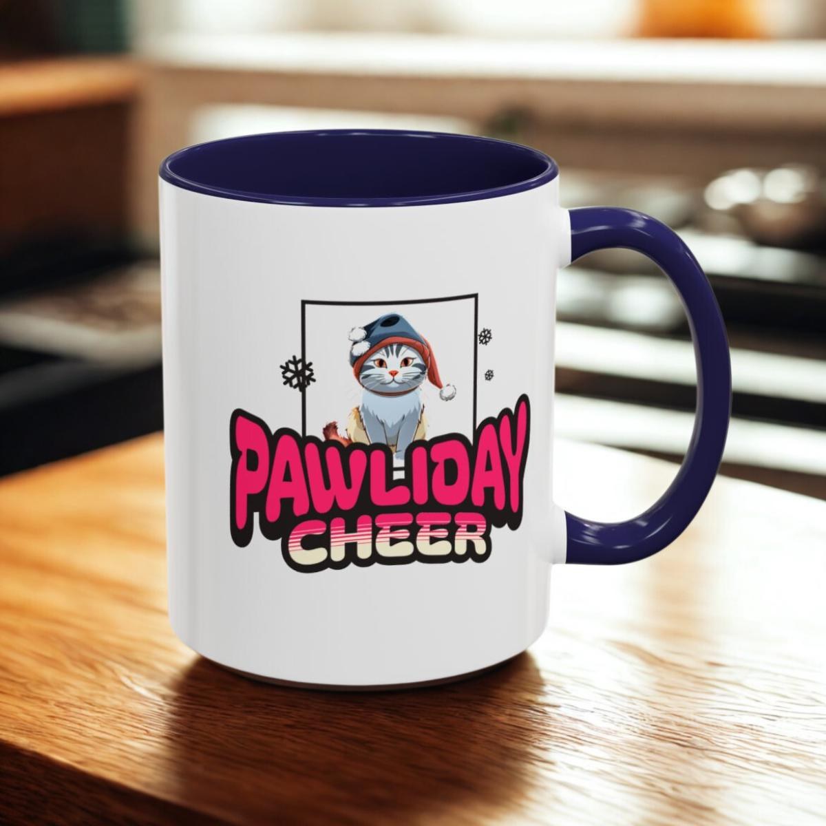 Pawliday Cheer Accent Mug, Gift for Cat Mom Dad, Vibrant Colors, Microwave & Dishwasher Safe, image 8