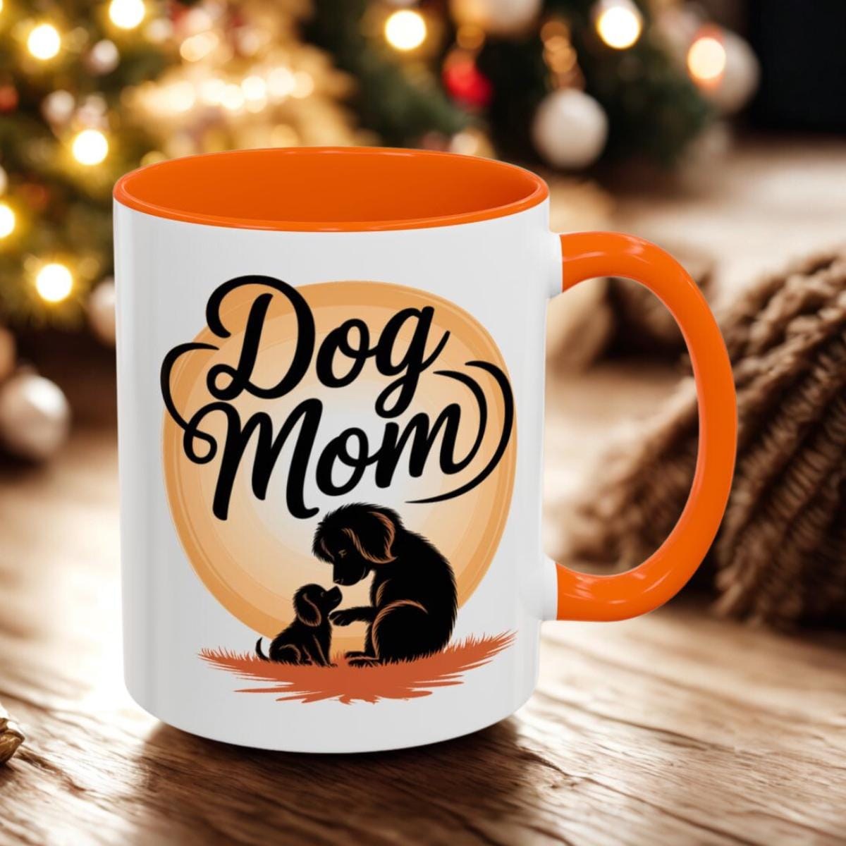 Dog Mom Accent Mug - A Gift for Pet Lovers