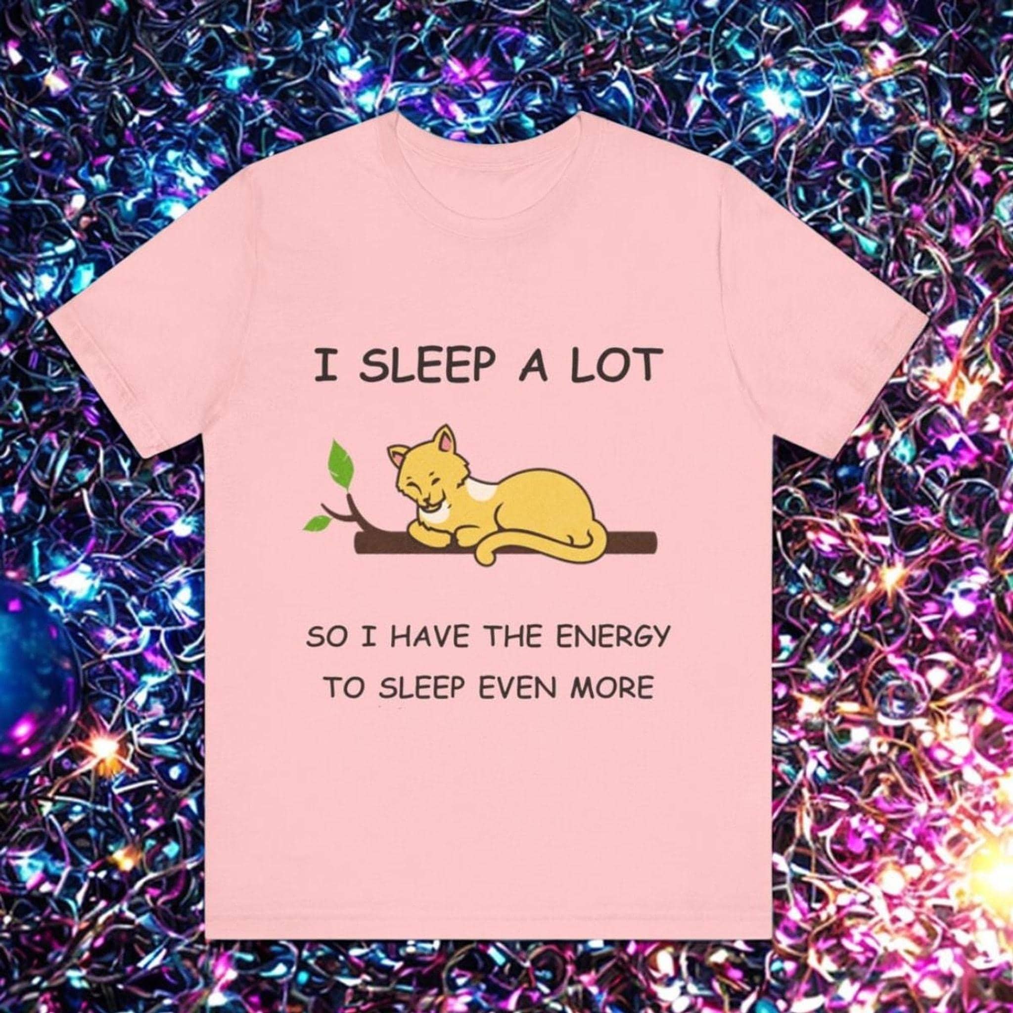 Cat Lover Shirt, Funny Pink Short Sleeve Graphic, 100% Cotton