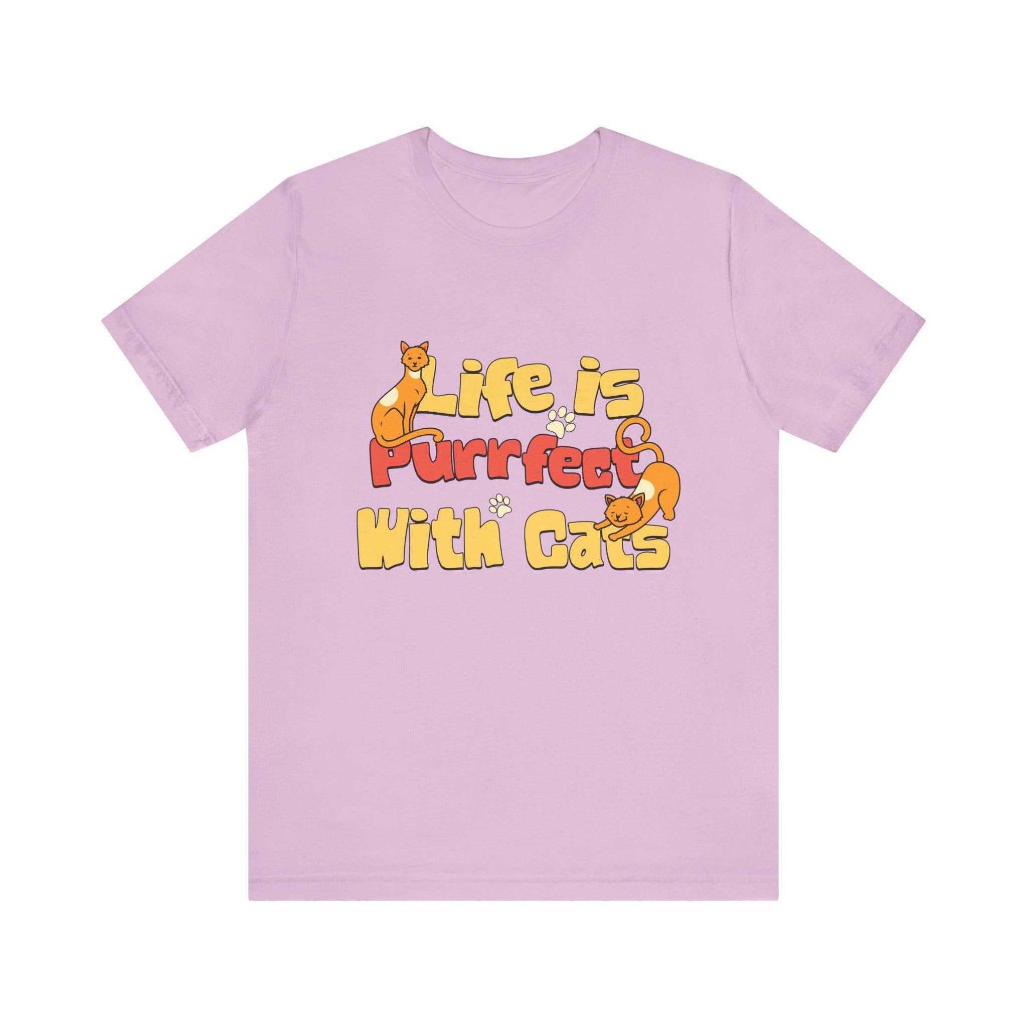Cat Person Shirt, 100% Cotton Short Sleeve With Colorful Cat Graphic, image 6