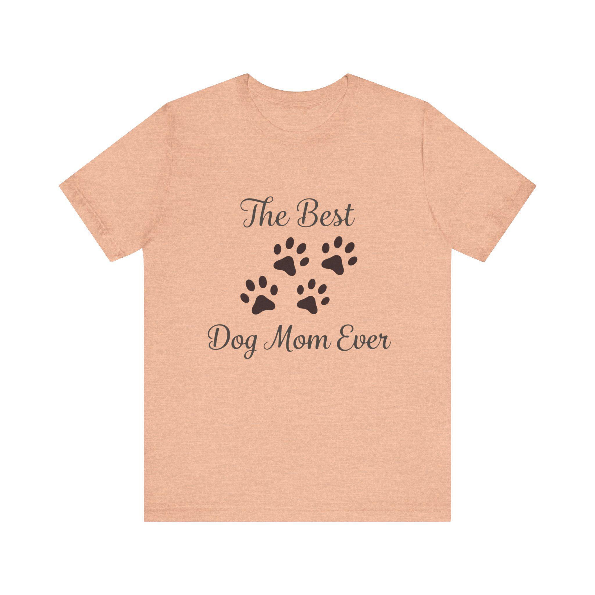 Dog Mom Shirt With Paw Prints, 100% Cotton Crew Neck Tee, image 4