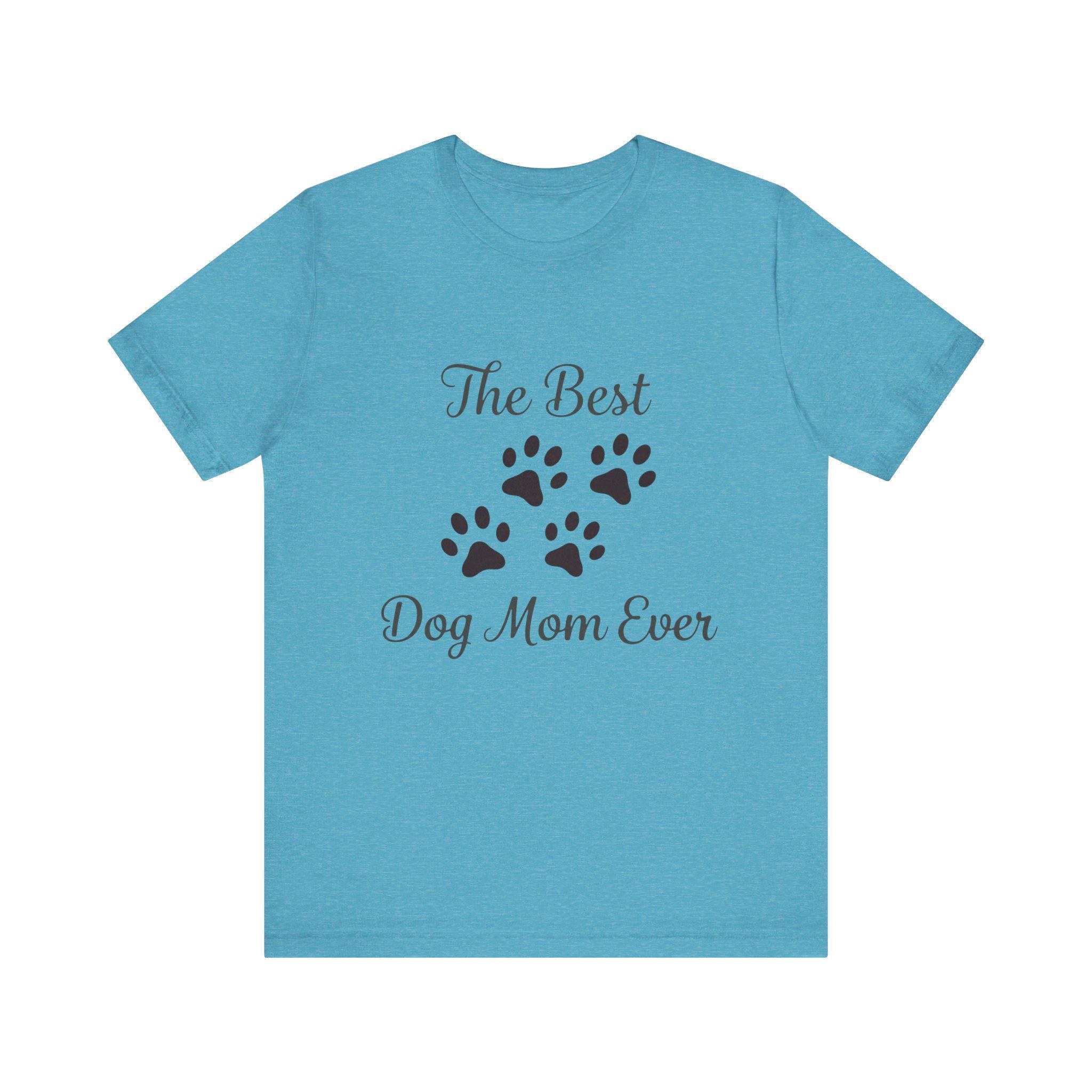 Dog Mom Shirt With Paw Prints, 100% Cotton Crew Neck Tee, image 6