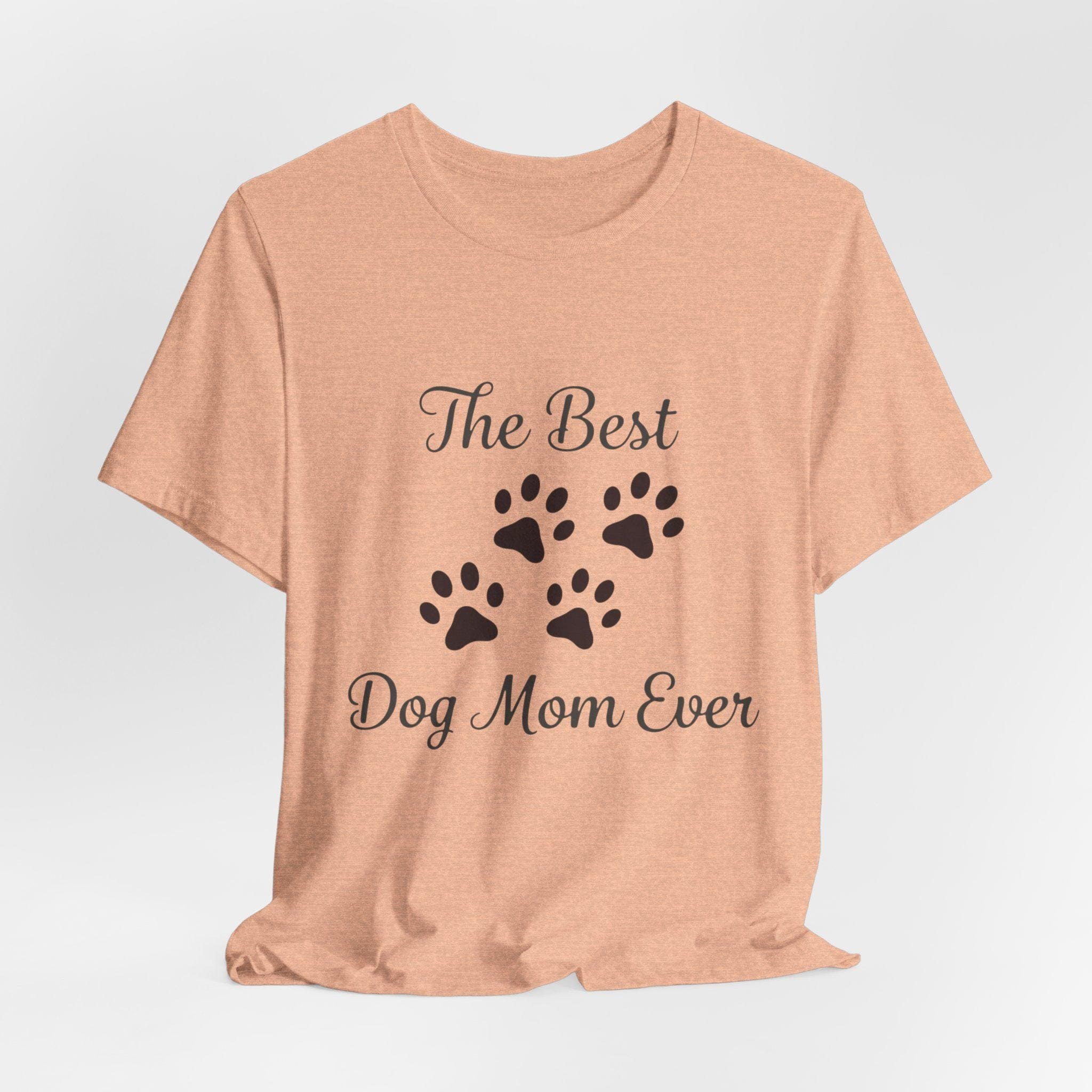 Dog Mom Shirt With Paw Prints, 100% Cotton Crew Neck Tee, image 8
