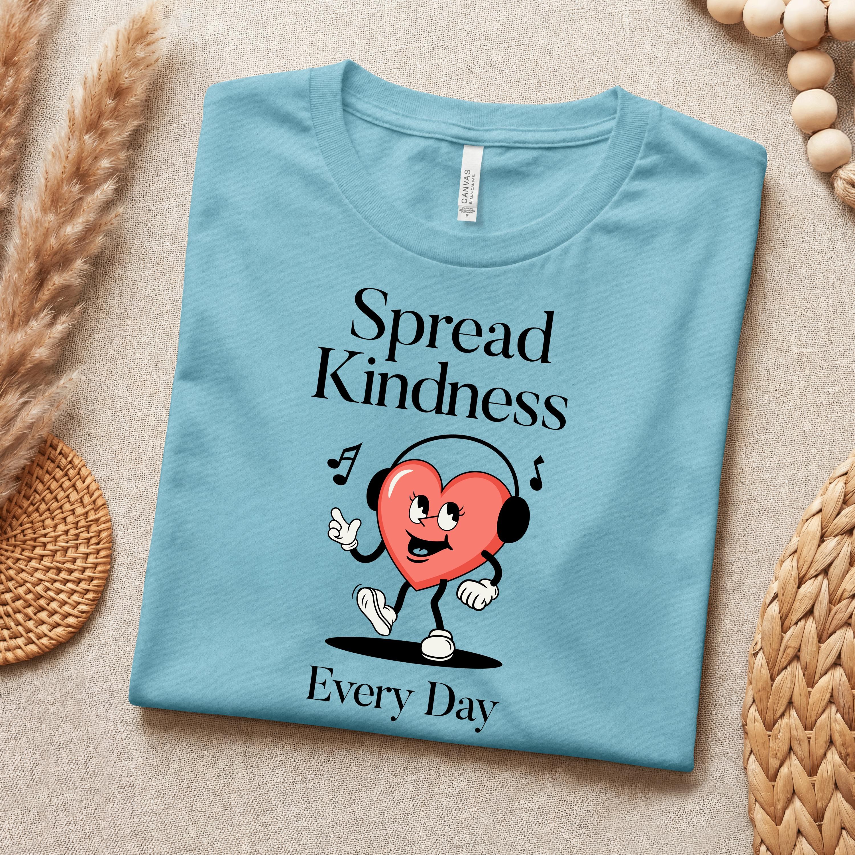 Spread Kindness Every Day Retro Heart Graphic T-Shirt, image 3