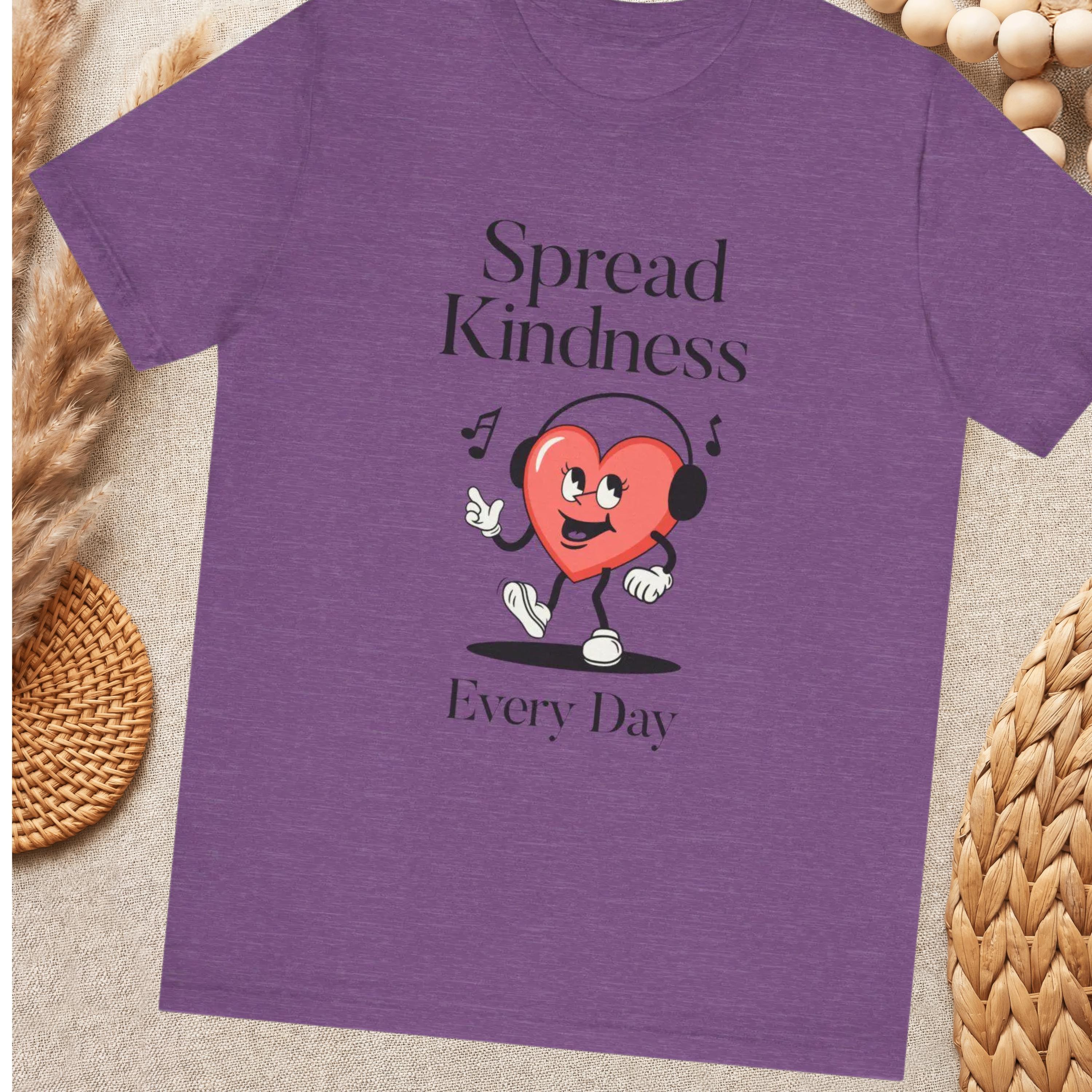 Spread Kindness Every Day Retro Heart Graphic T-Shirt, image 5