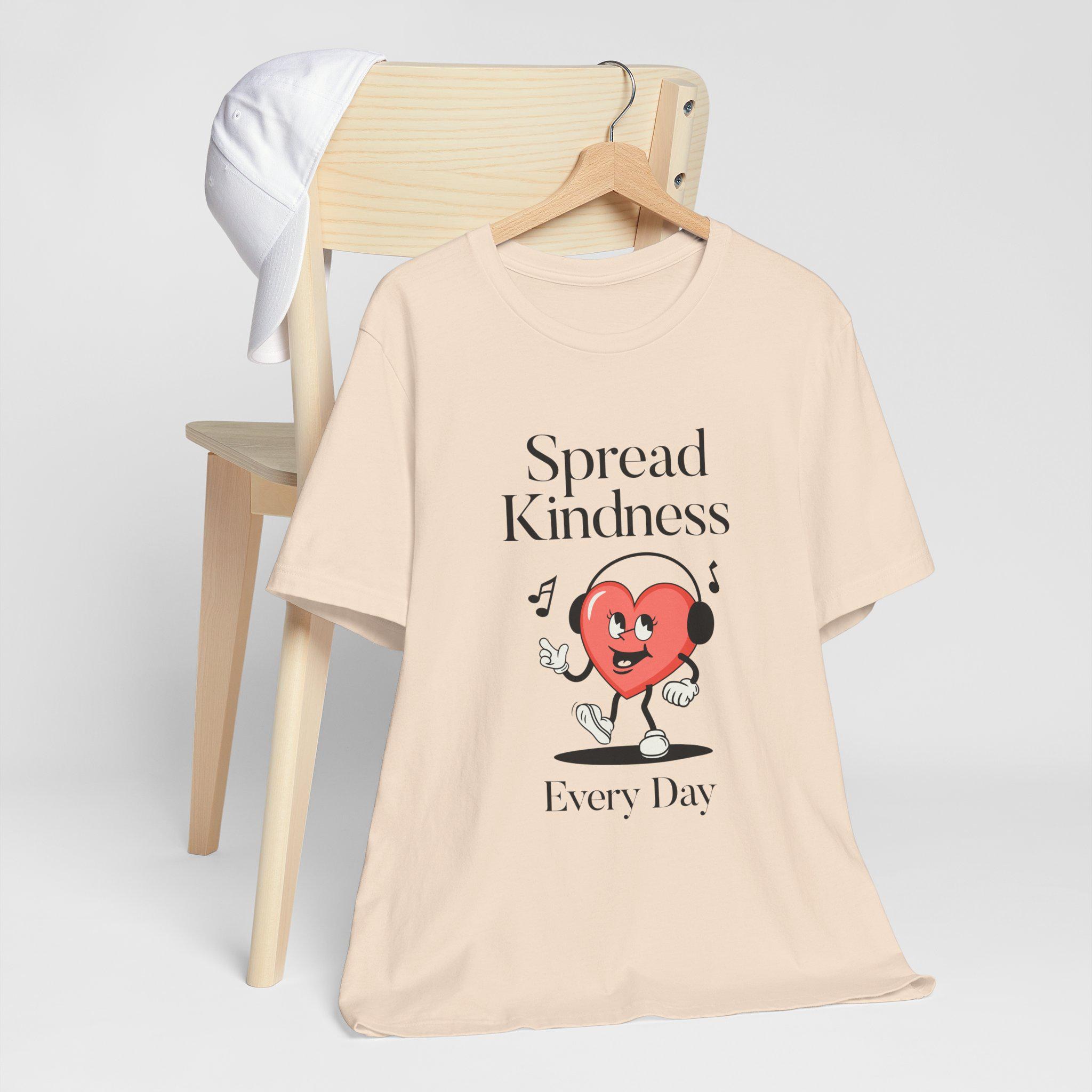 Spread Kindness Every Day Retro Heart Graphic T-Shirt, image 6