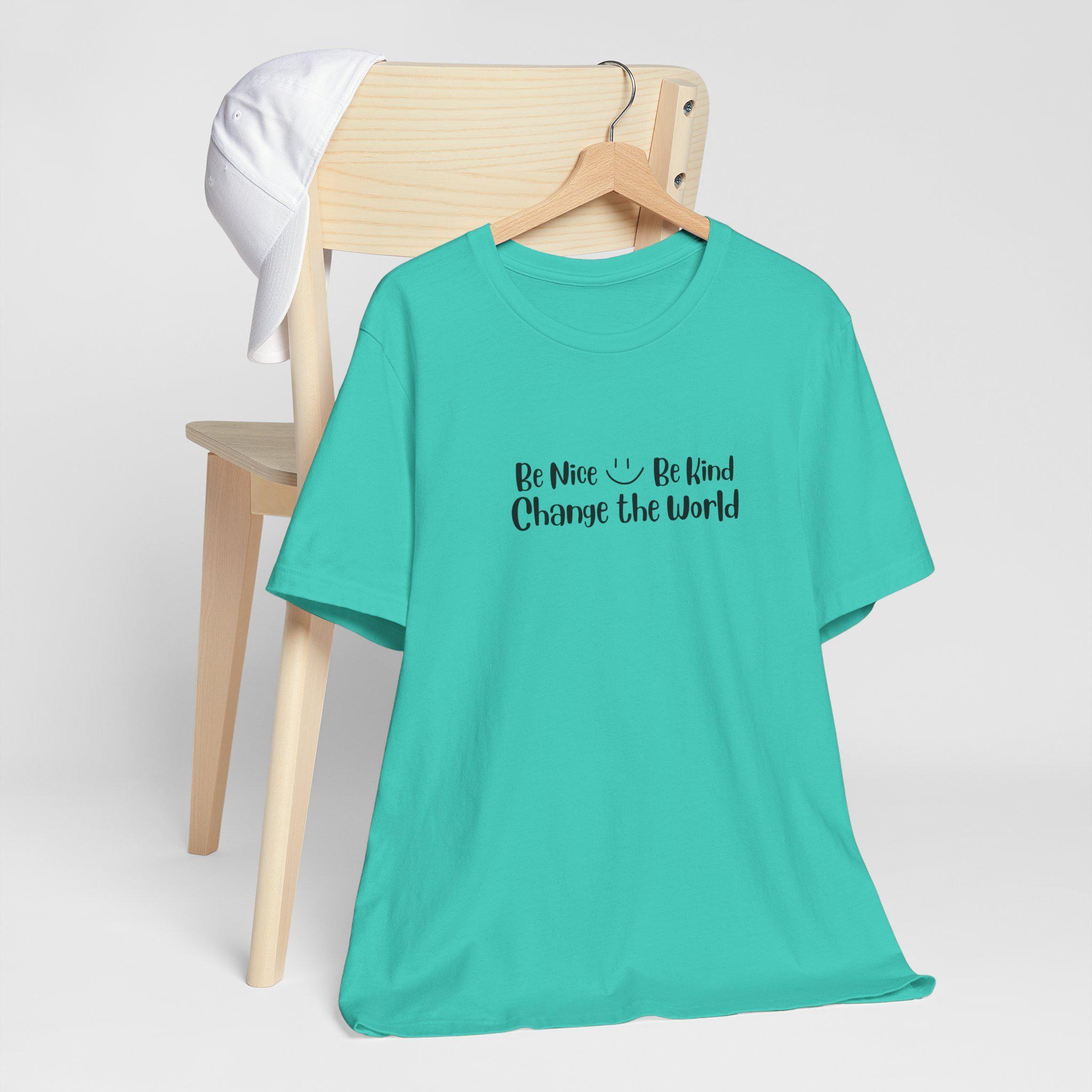 Be Nice Shirt, 100% Cotton Crew Neck T-Shirt with Kindness Quote, image 9