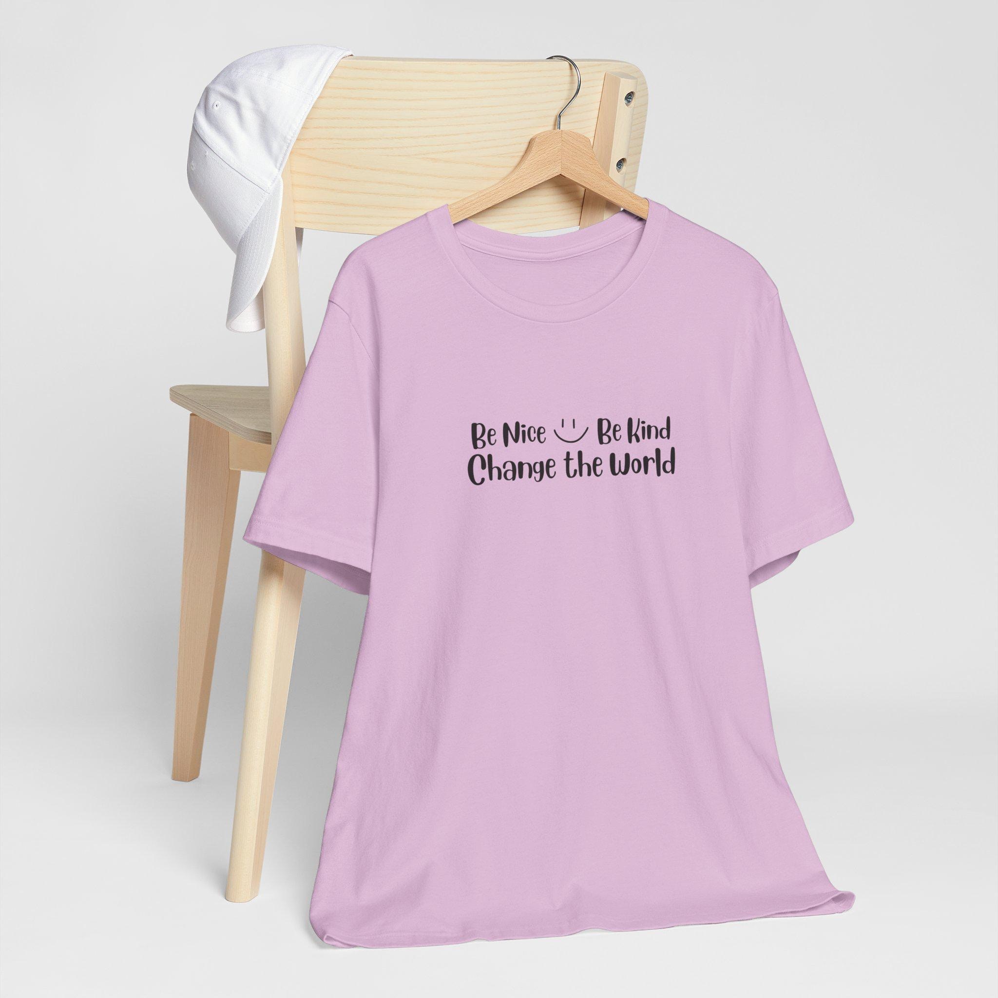 Be Nice Shirt, 100% Cotton Crew Neck T-Shirt with Kindness Quote, image 10