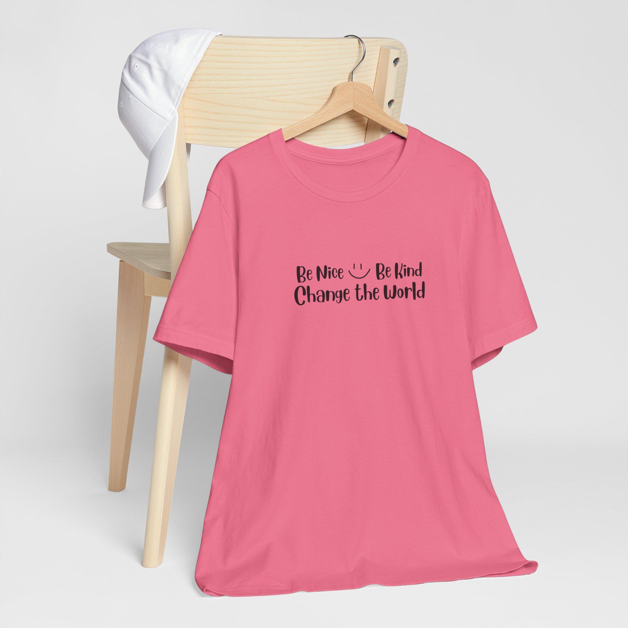 Be Nice Shirt, 100% Cotton Crew Neck T-Shirt with Kindness Quote, image 11