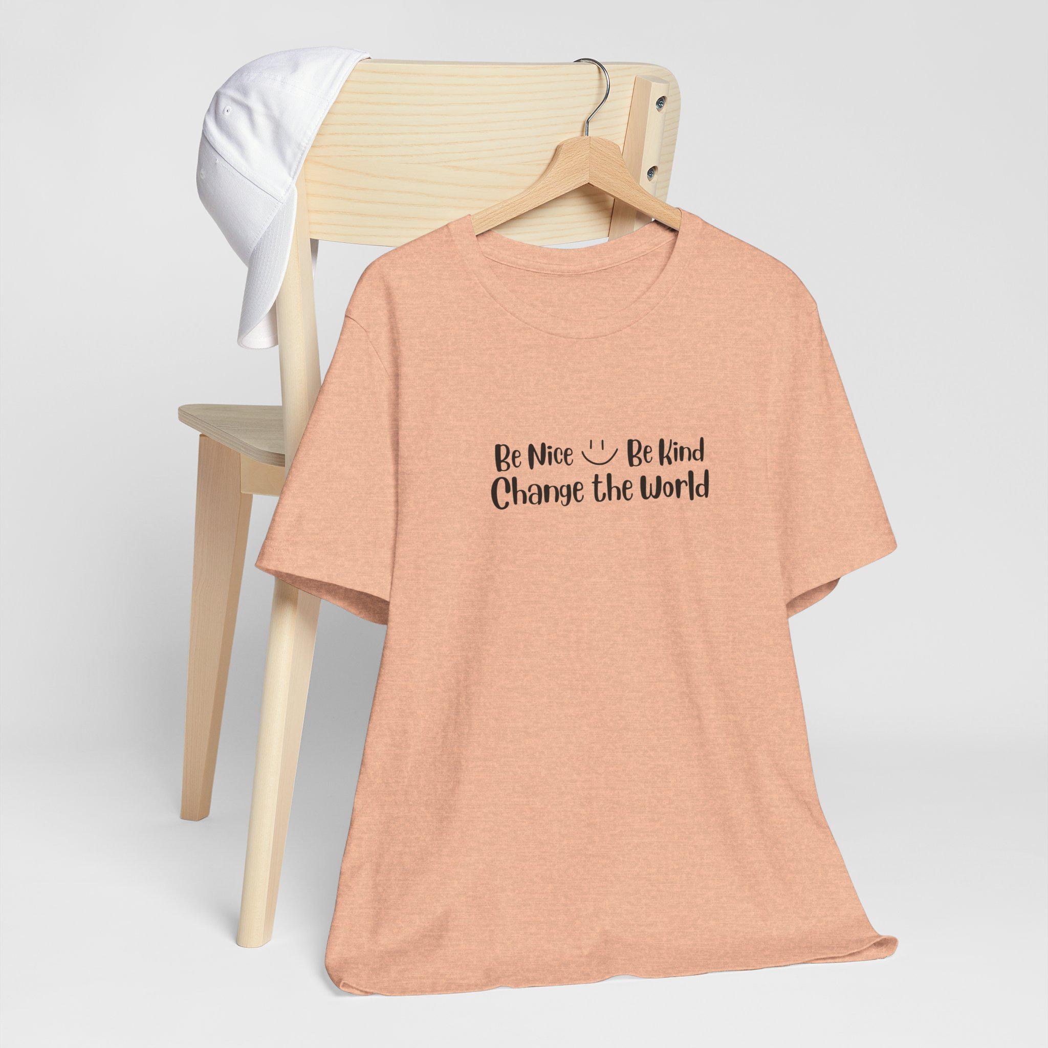 Be Nice Shirt, 100% Cotton Crew Neck T-Shirt with Kindness Quote, image 7