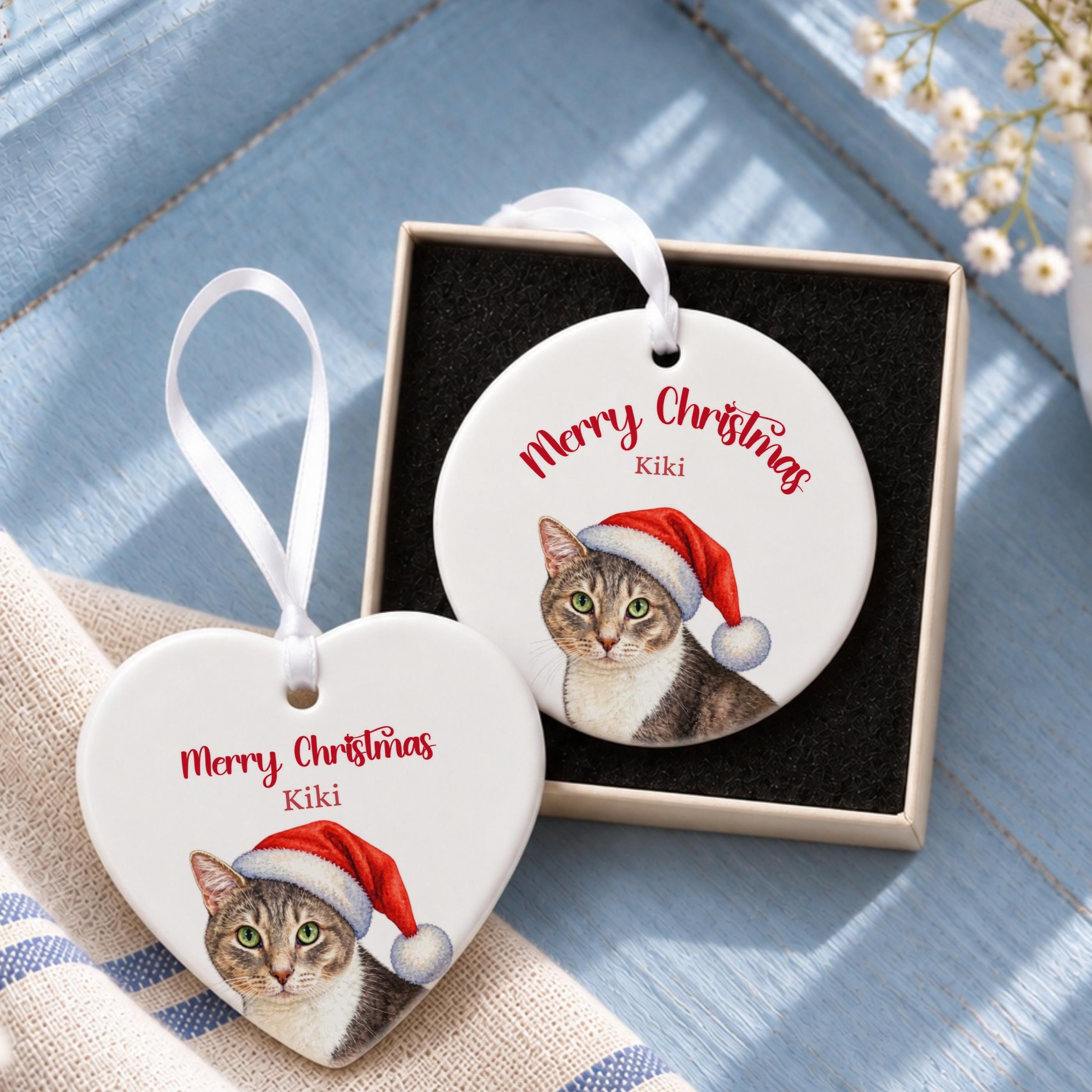 Personalized Pet Ornament, Ceramic Christmas Keepsake With Gift Box, image 10