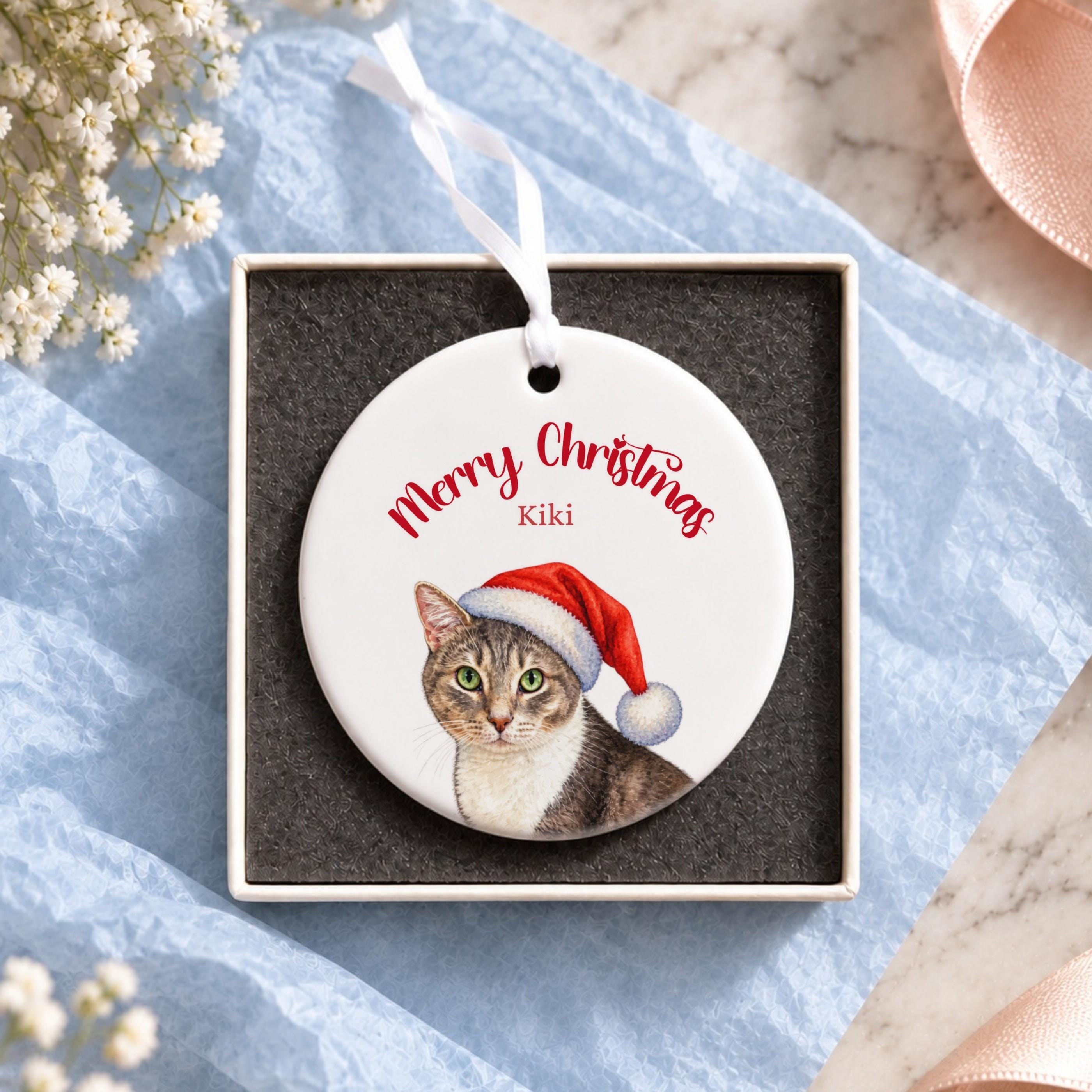 Personalized Pet Ornament, Ceramic Christmas Keepsake With Gift Box, image 15