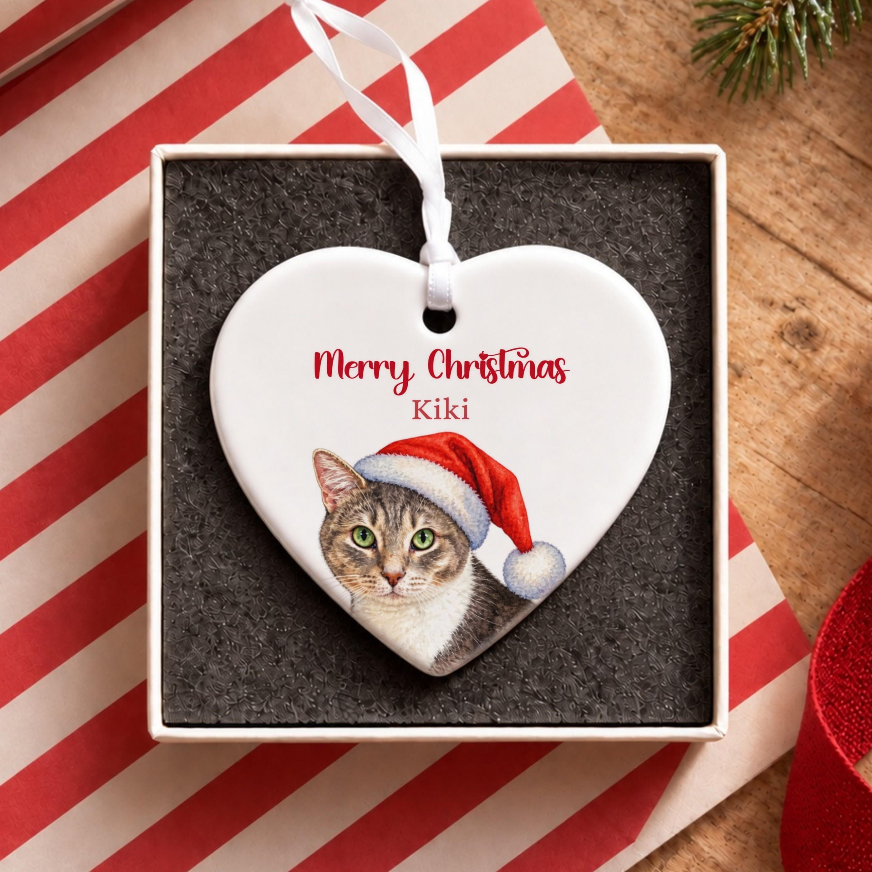 Personalized Pet Ornament, Ceramic Christmas Keepsake With Gift Box, image 17
