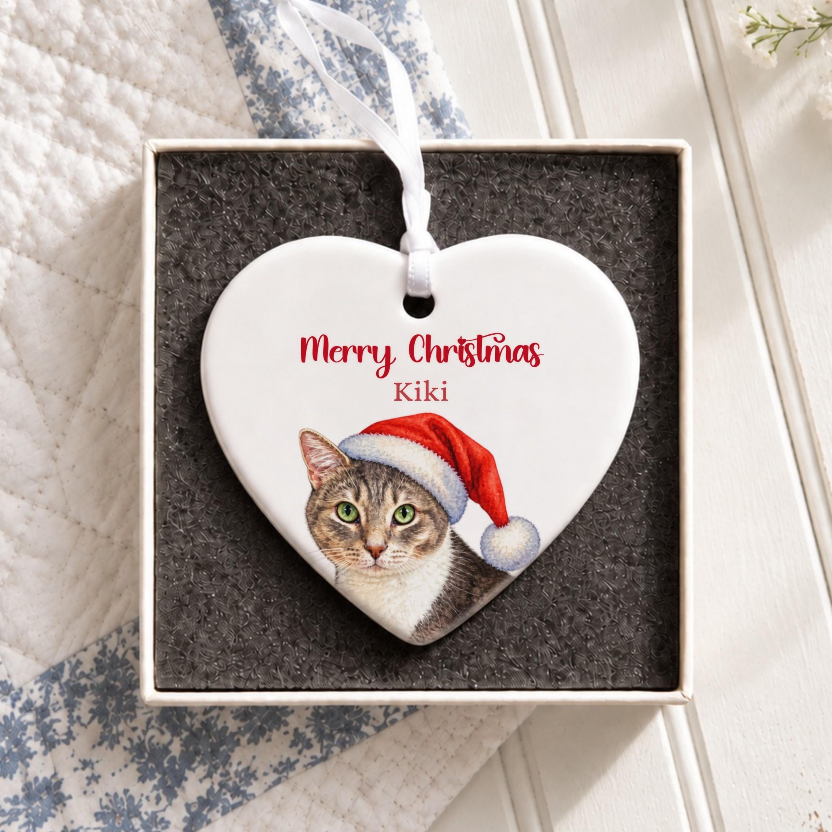 Personalized Pet Ornament, Ceramic Christmas Keepsake With Gift Box, image 4