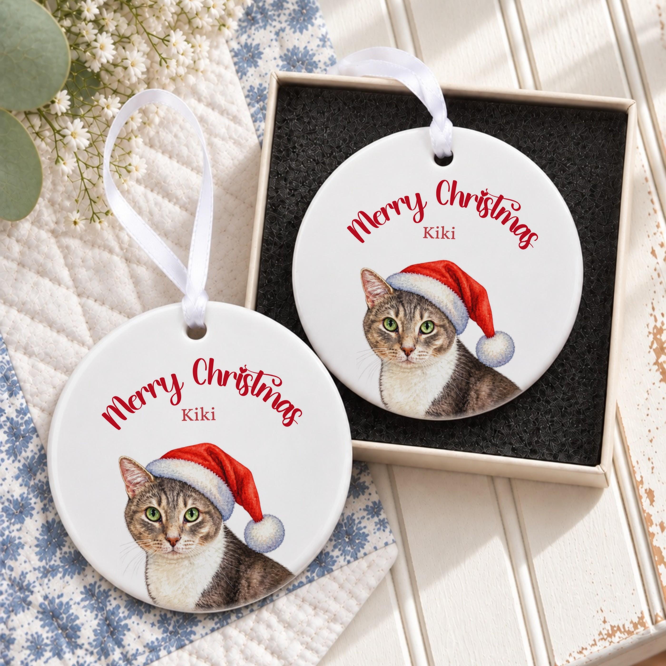 Personalized Pet Ornament, Ceramic Christmas Keepsake With Gift Box, image 7