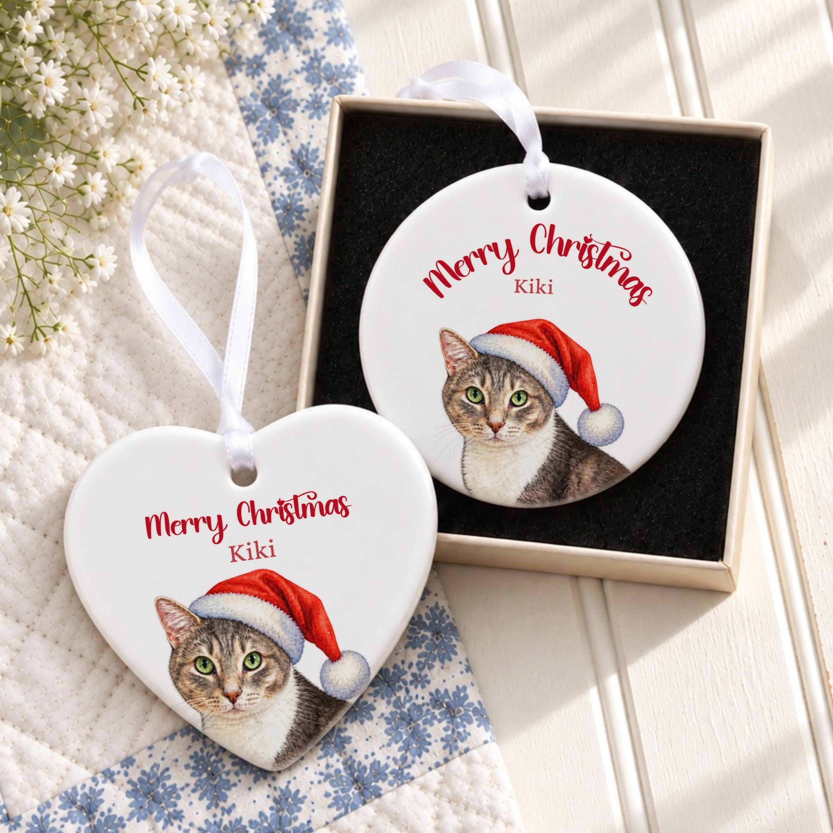 Personalized Pet Ornament, Ceramic Christmas Keepsake With Gift Box, image 9