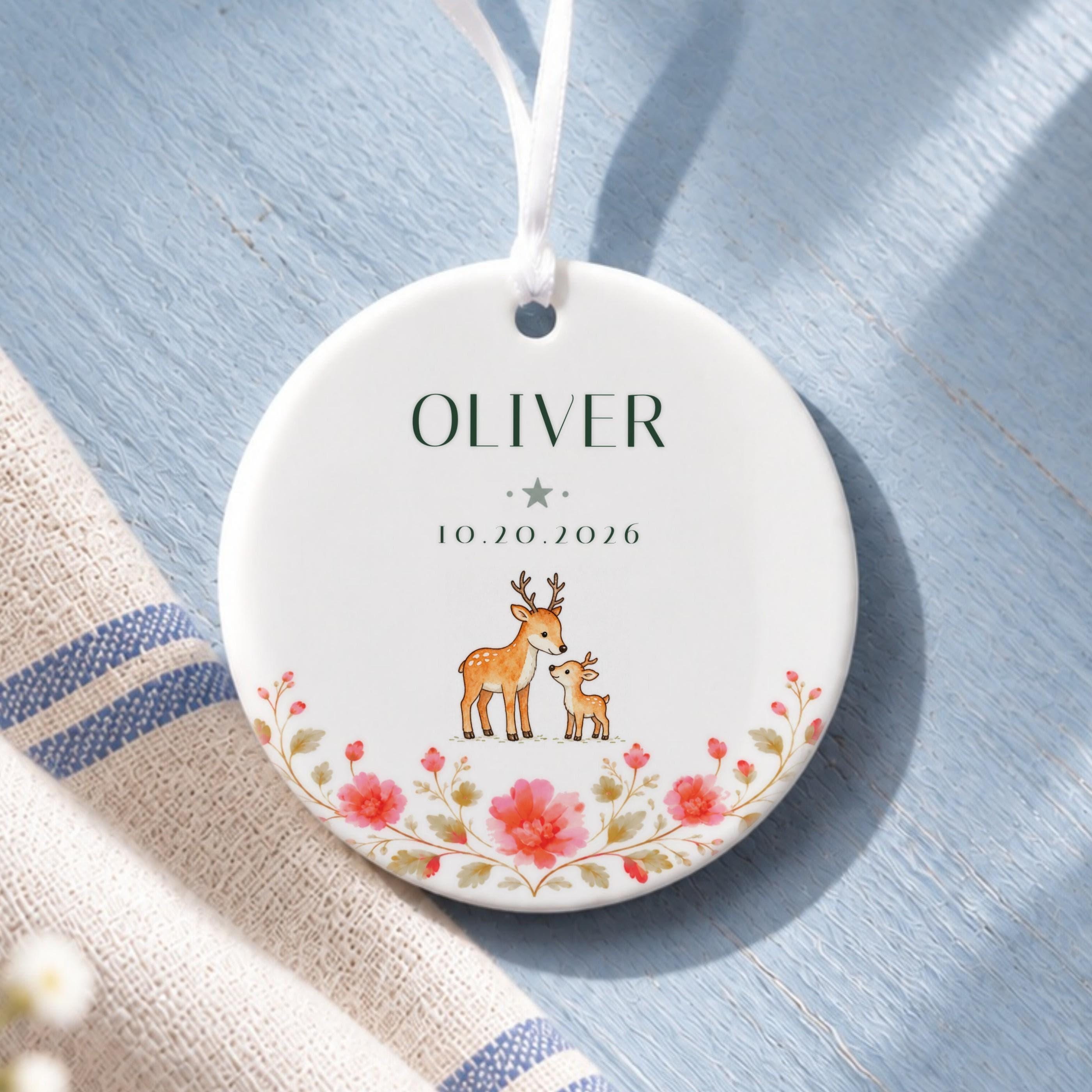 Name Ornament, Personalized Ceramic Name Keepsake with Gift Box, image 10