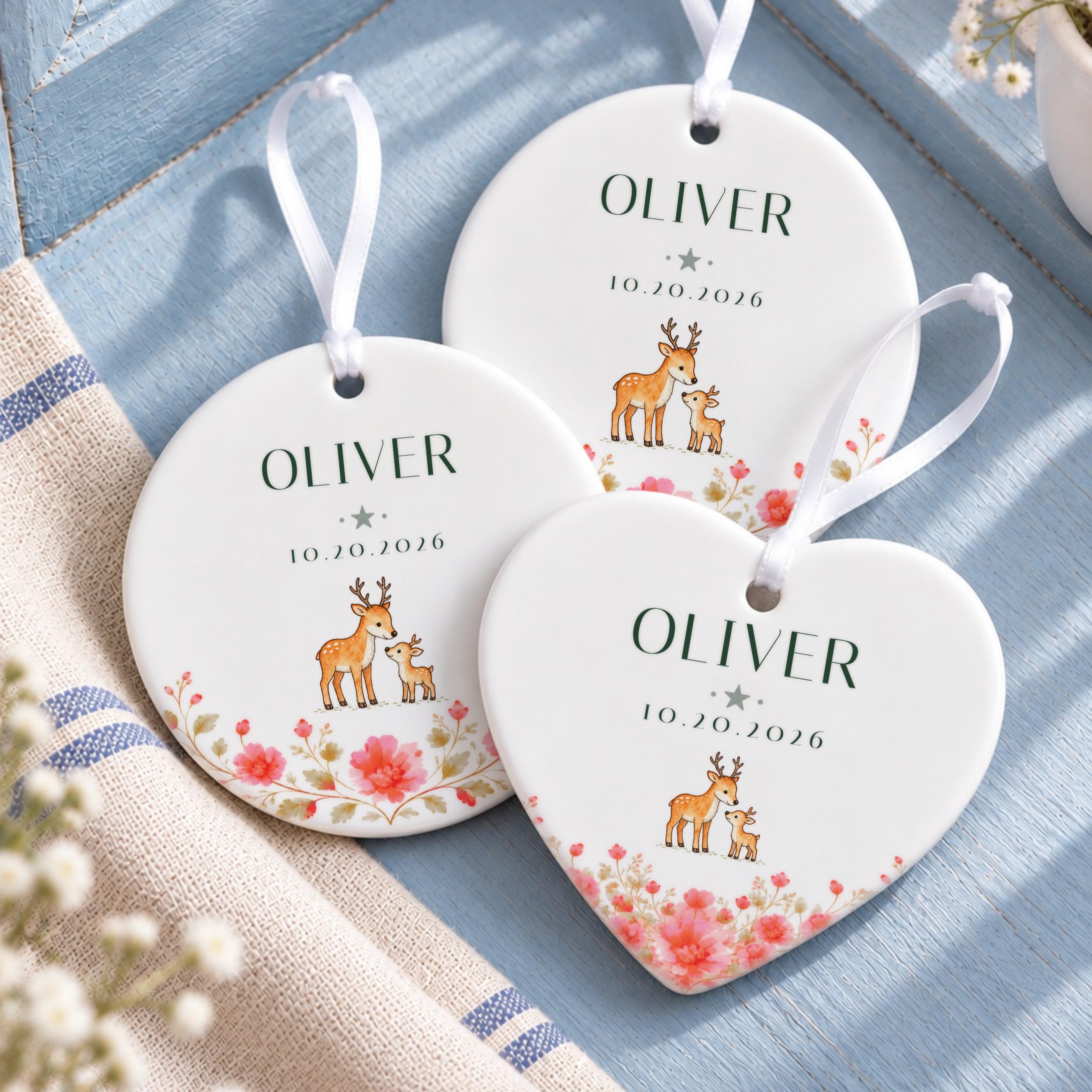Name Ornament, Personalized Ceramic Name Keepsake with Gift Box, image 14