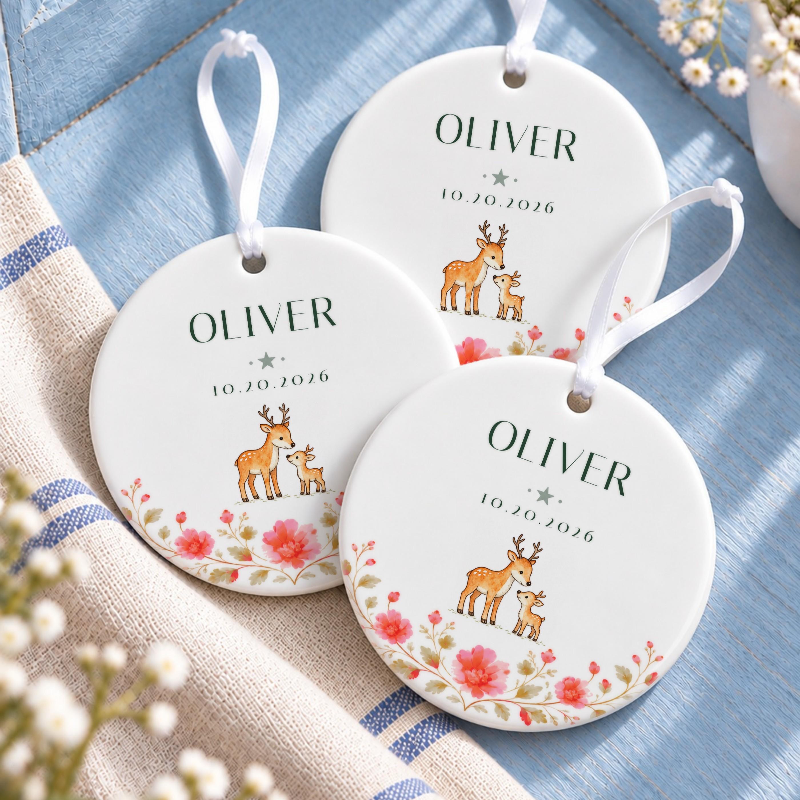Name Ornament, Personalized Ceramic Name Keepsake with Gift Box, image 15