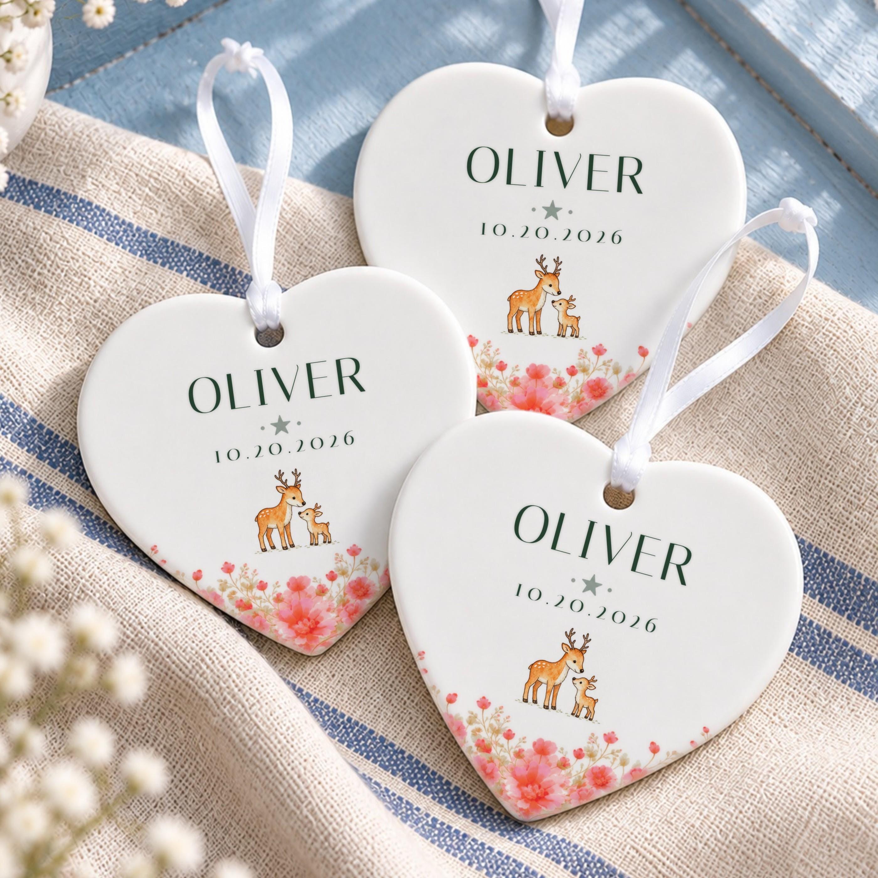 Name Ornament, Personalized Ceramic Name Keepsake with Gift Box, image 16