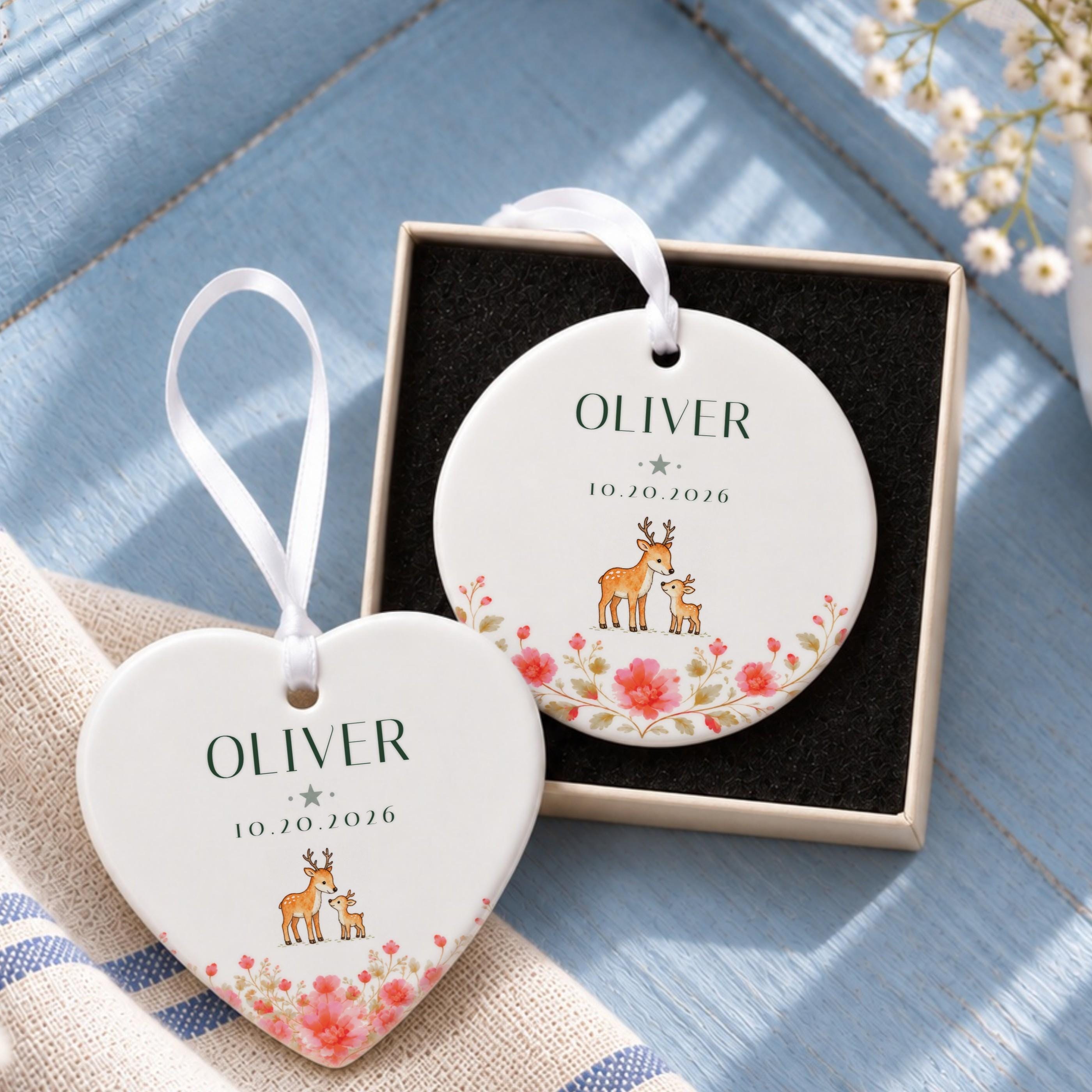 Name Ornament, Personalized Ceramic Name Keepsake with Gift Box, image 18