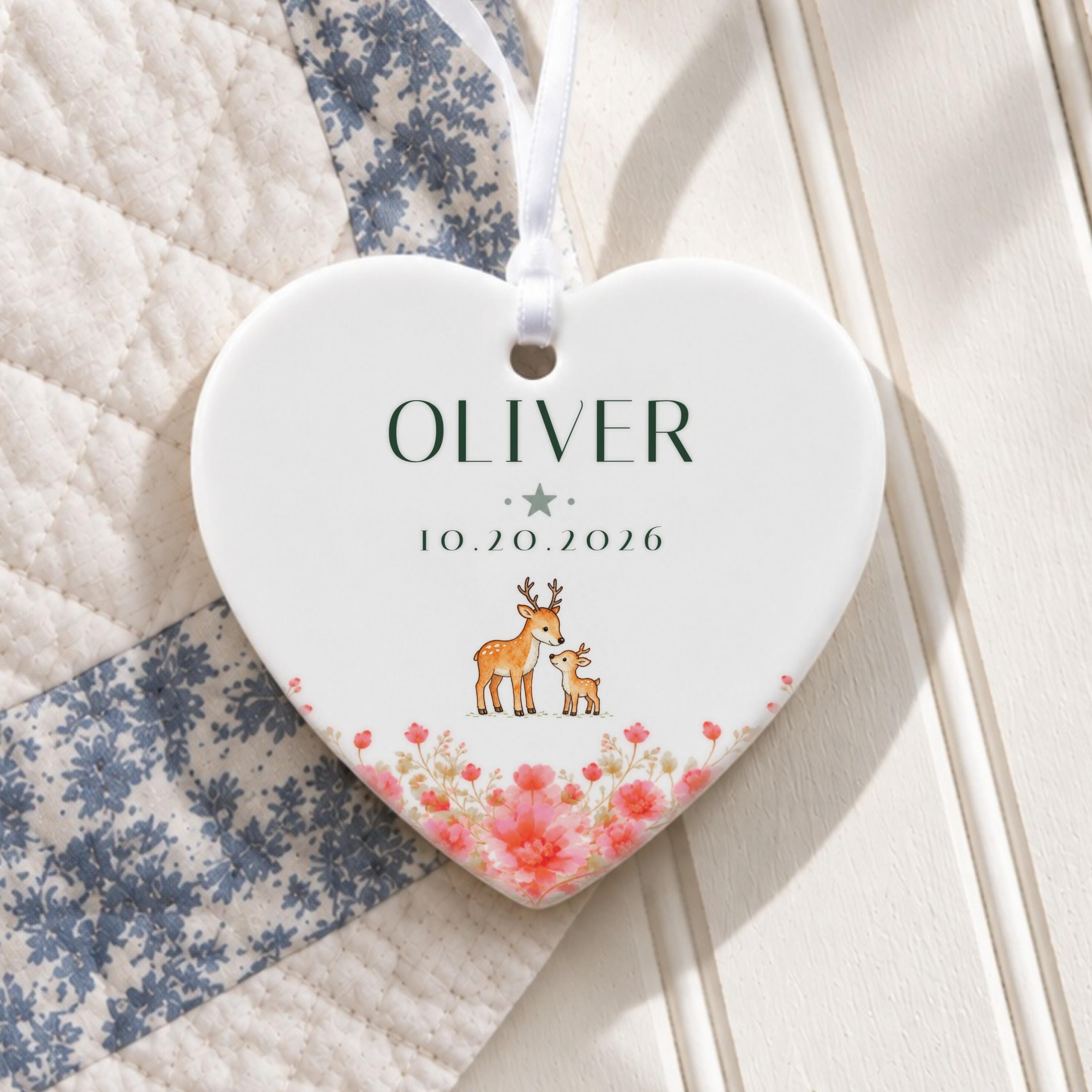 Name Ornament, Personalized Ceramic Name Keepsake with Gift Box, image 3