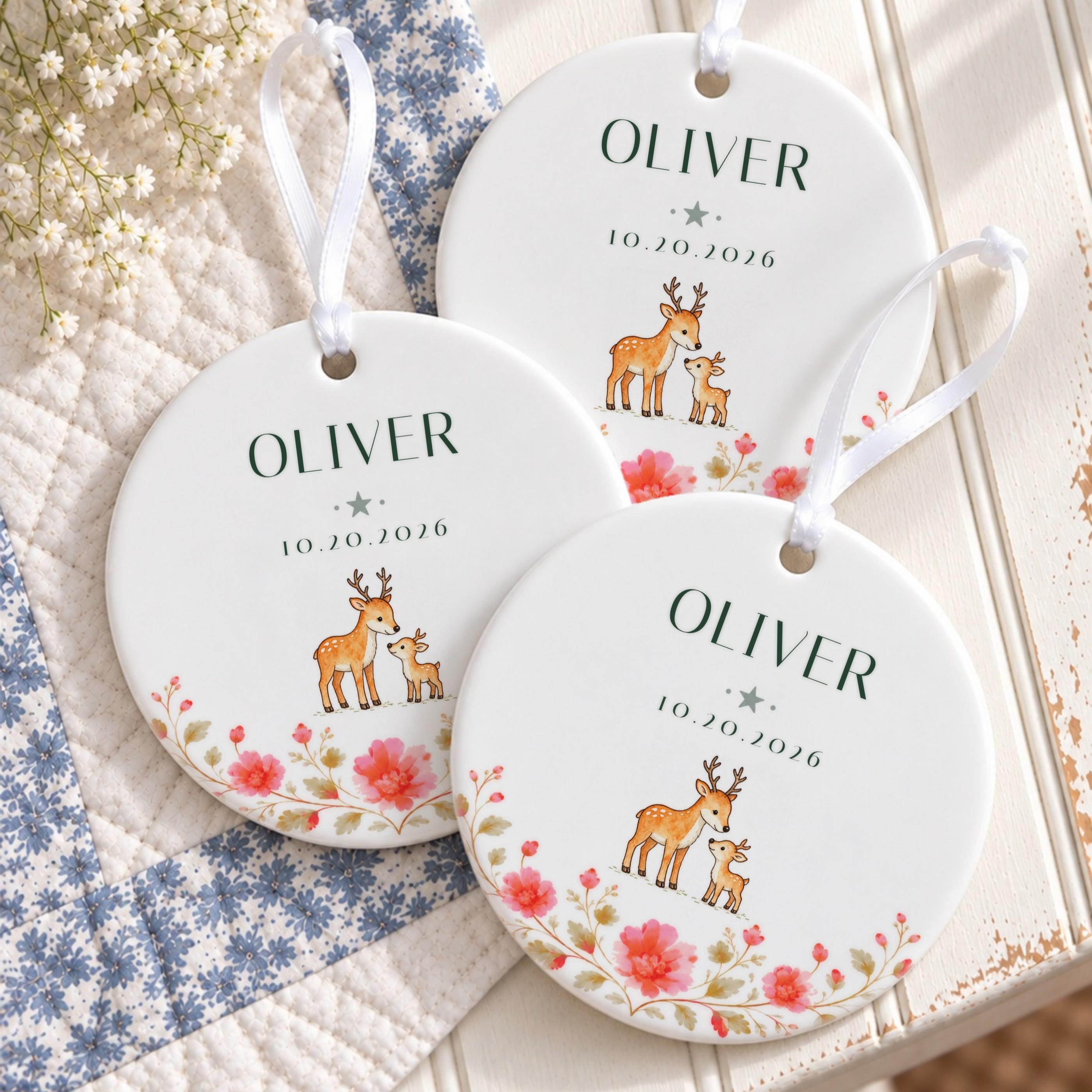 Name Ornament, Personalized Ceramic Name Keepsake with Gift Box, image 5