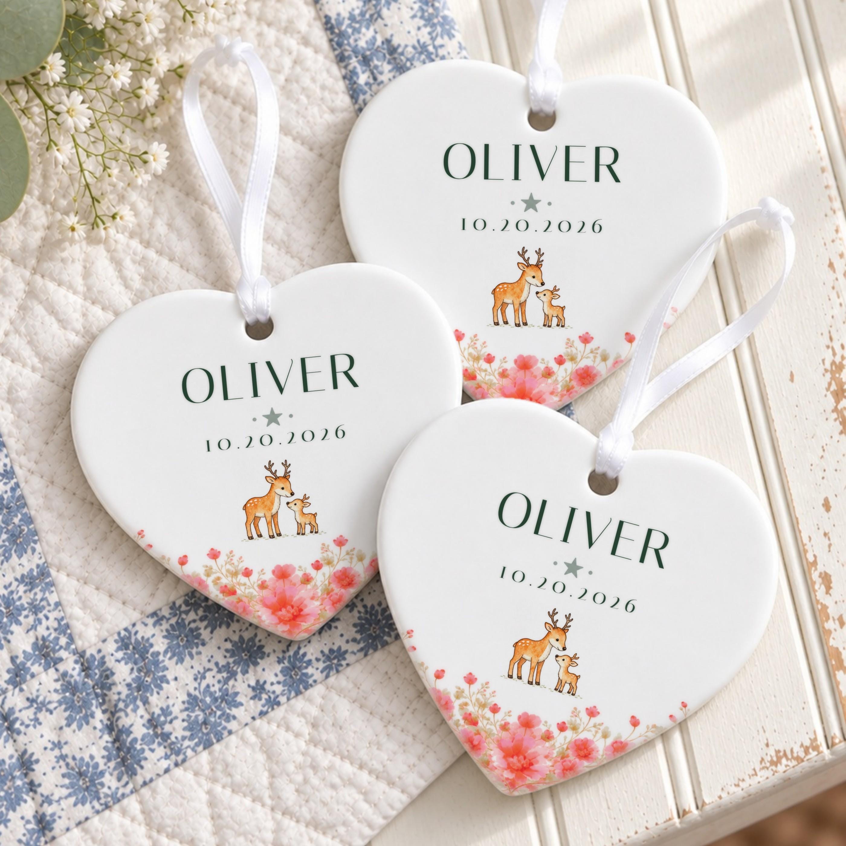 Name Ornament, Personalized Ceramic Name Keepsake with Gift Box, image 6