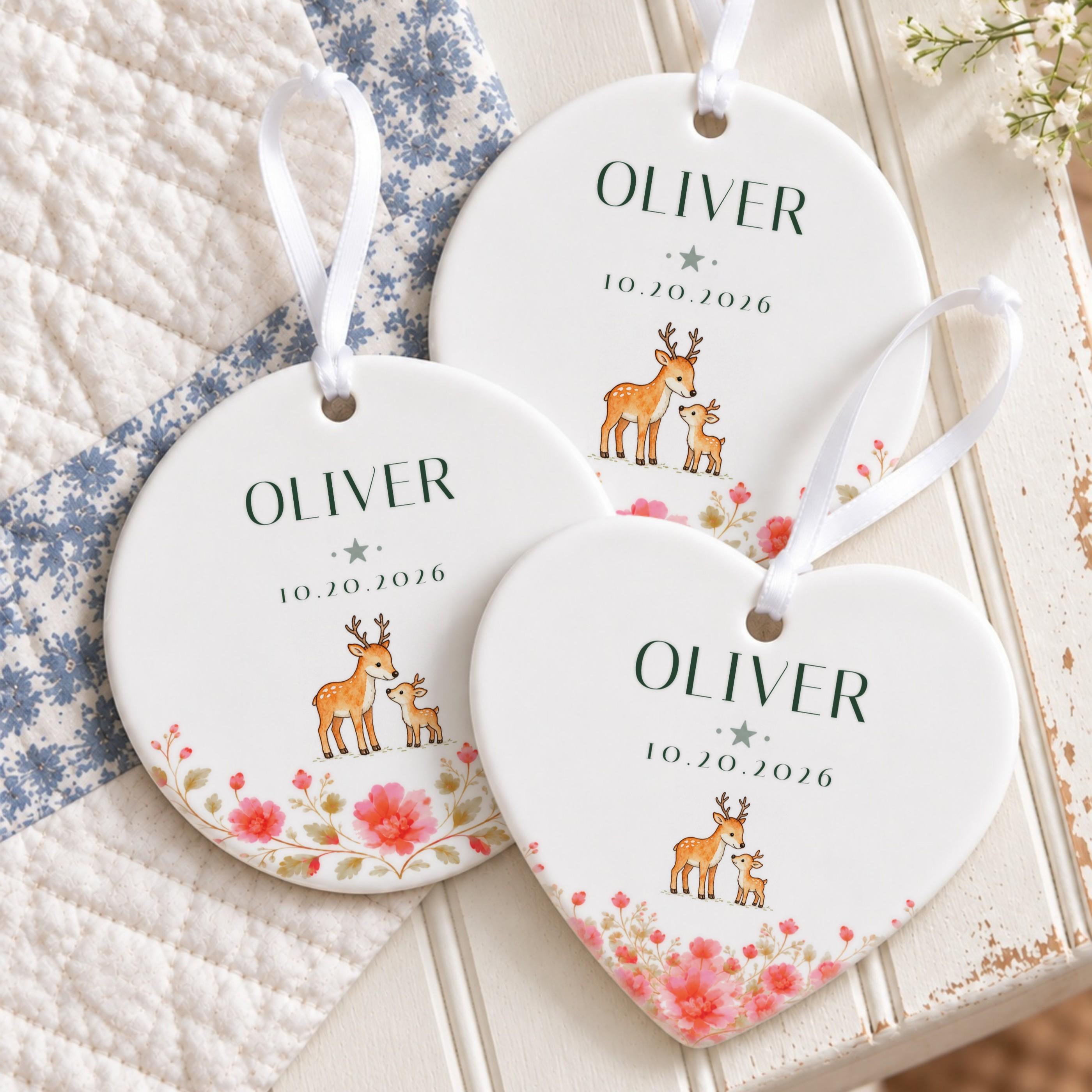 Name Ornament, Personalized Ceramic Name Keepsake with Gift Box, image 8