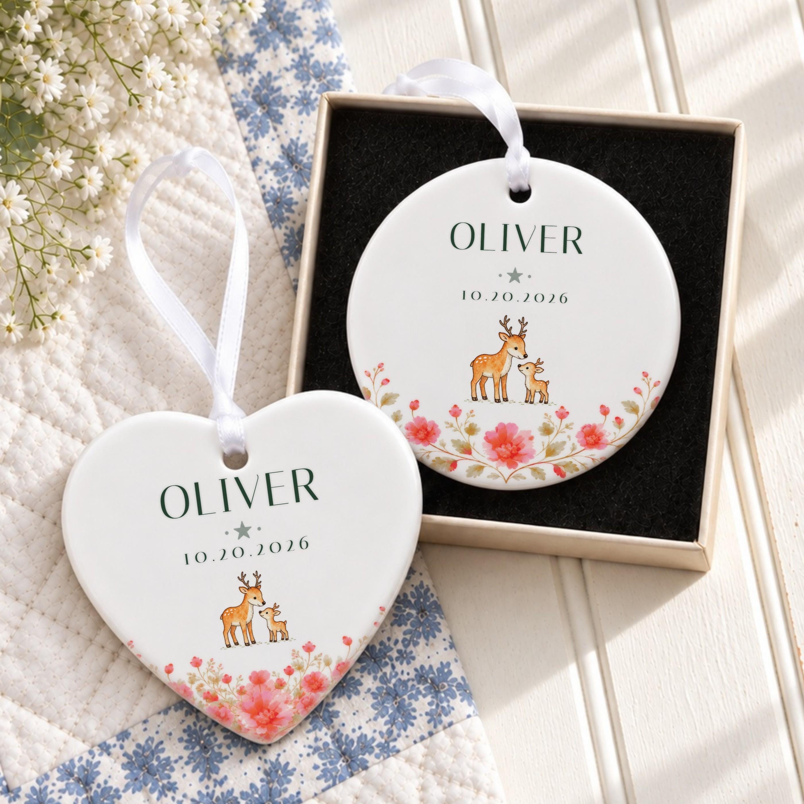 Name Ornament, Personalized Ceramic Name Keepsake with Gift Box, image 9