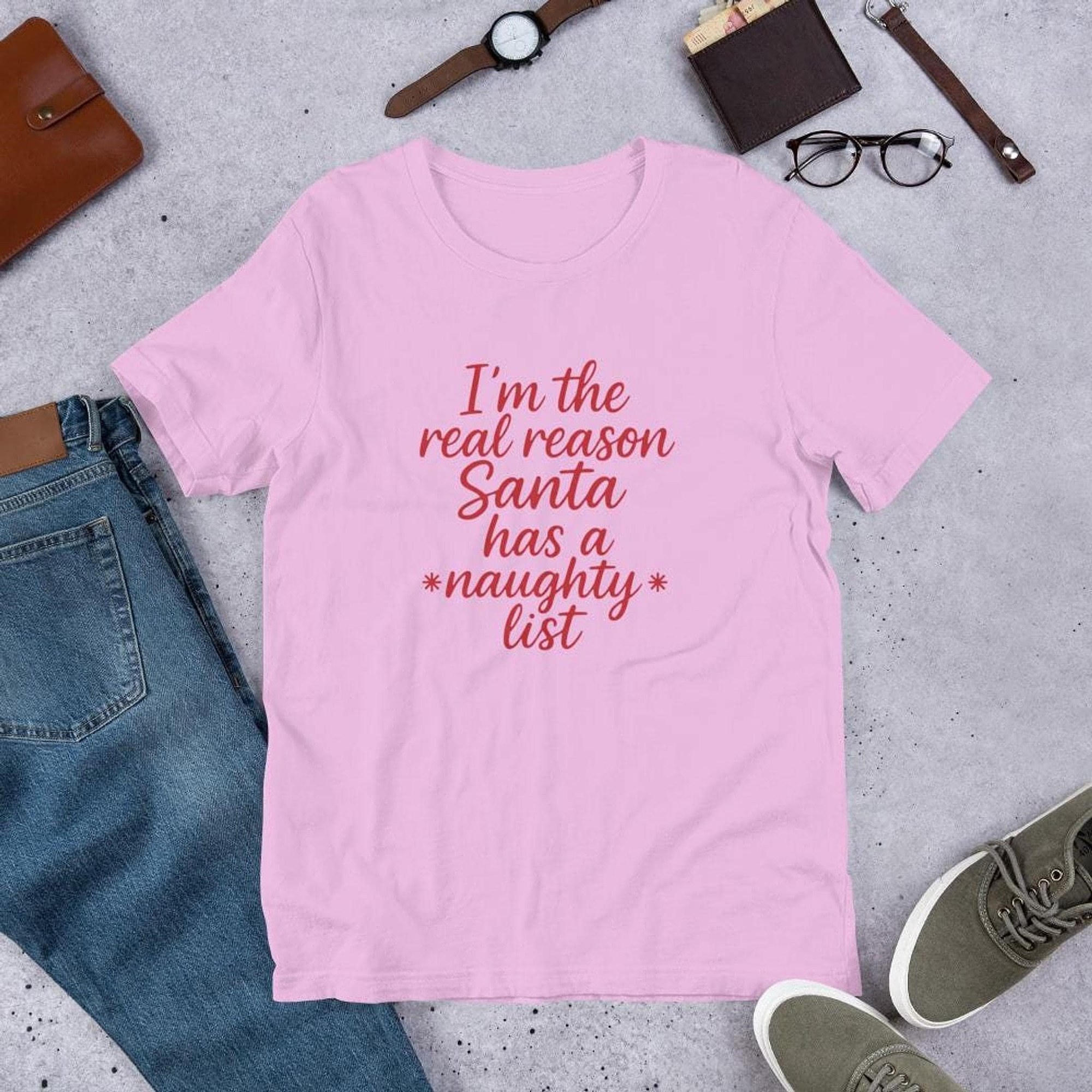 Naughty List Shirt, 100% Cotton Unisex Christmas Tee, image 10
