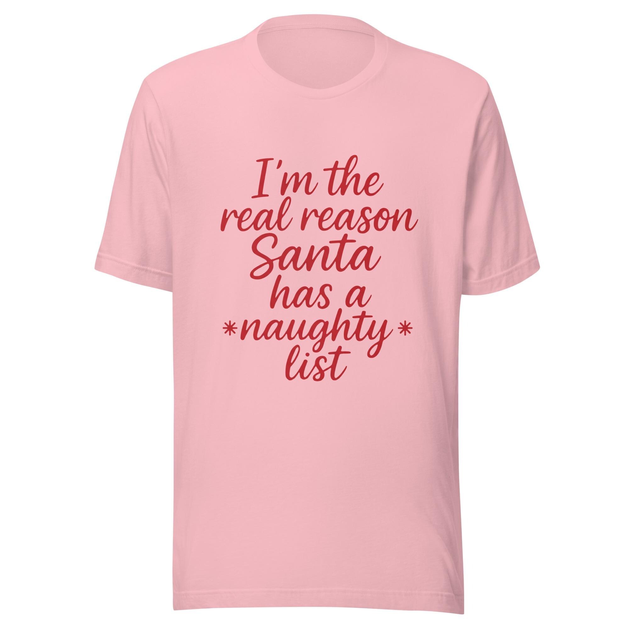 Naughty List Shirt, 100% Cotton Unisex Christmas Tee, image 4