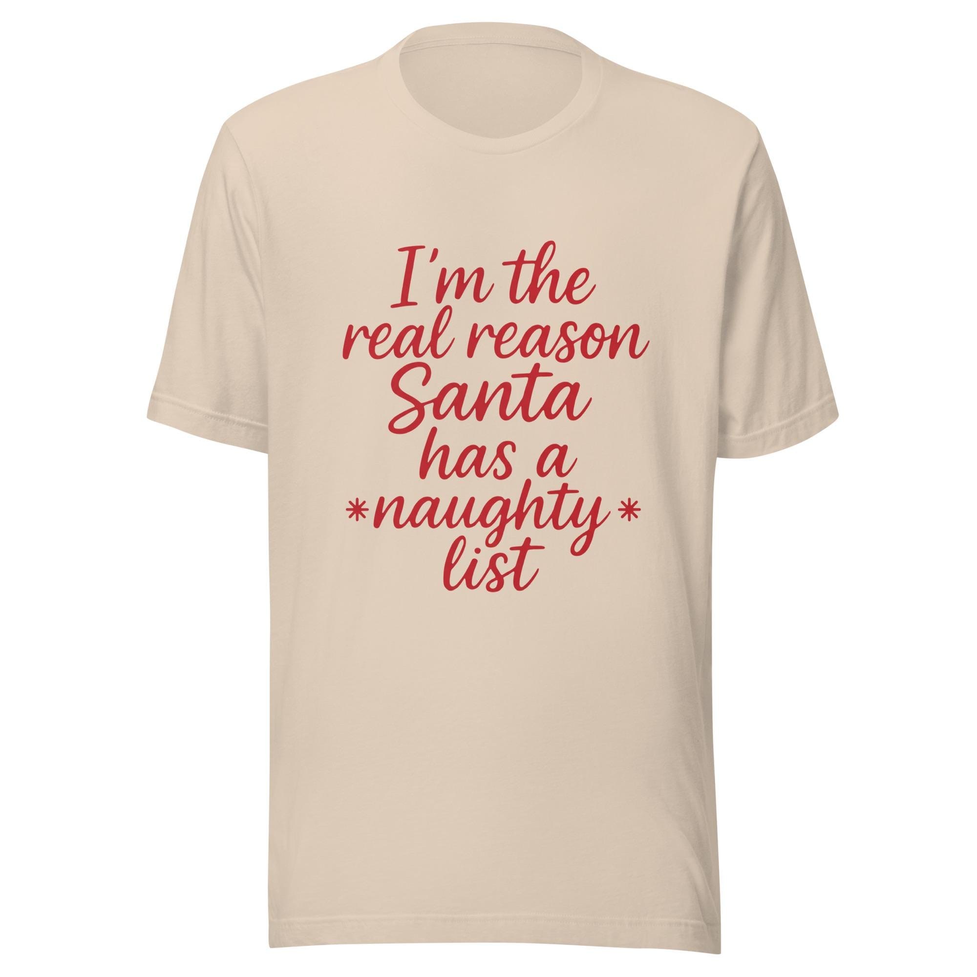 Naughty List Shirt, 100% Cotton Unisex Christmas Tee, image 5