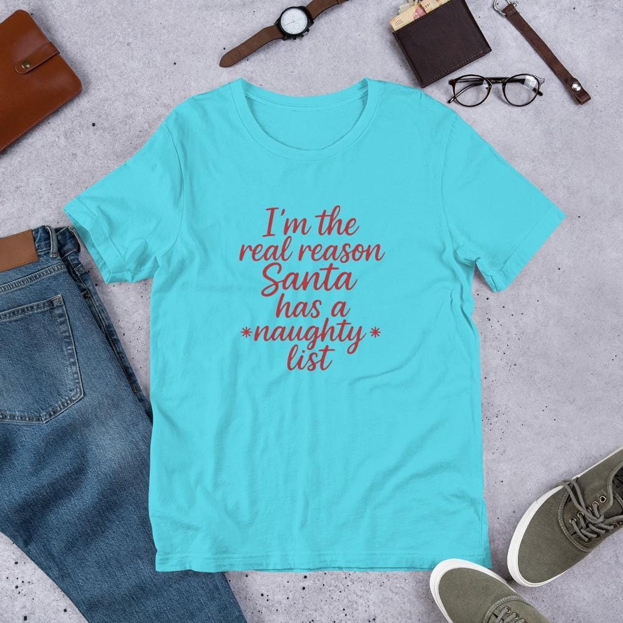 Naughty List Shirt, 100% Cotton Unisex Christmas Tee, image 9