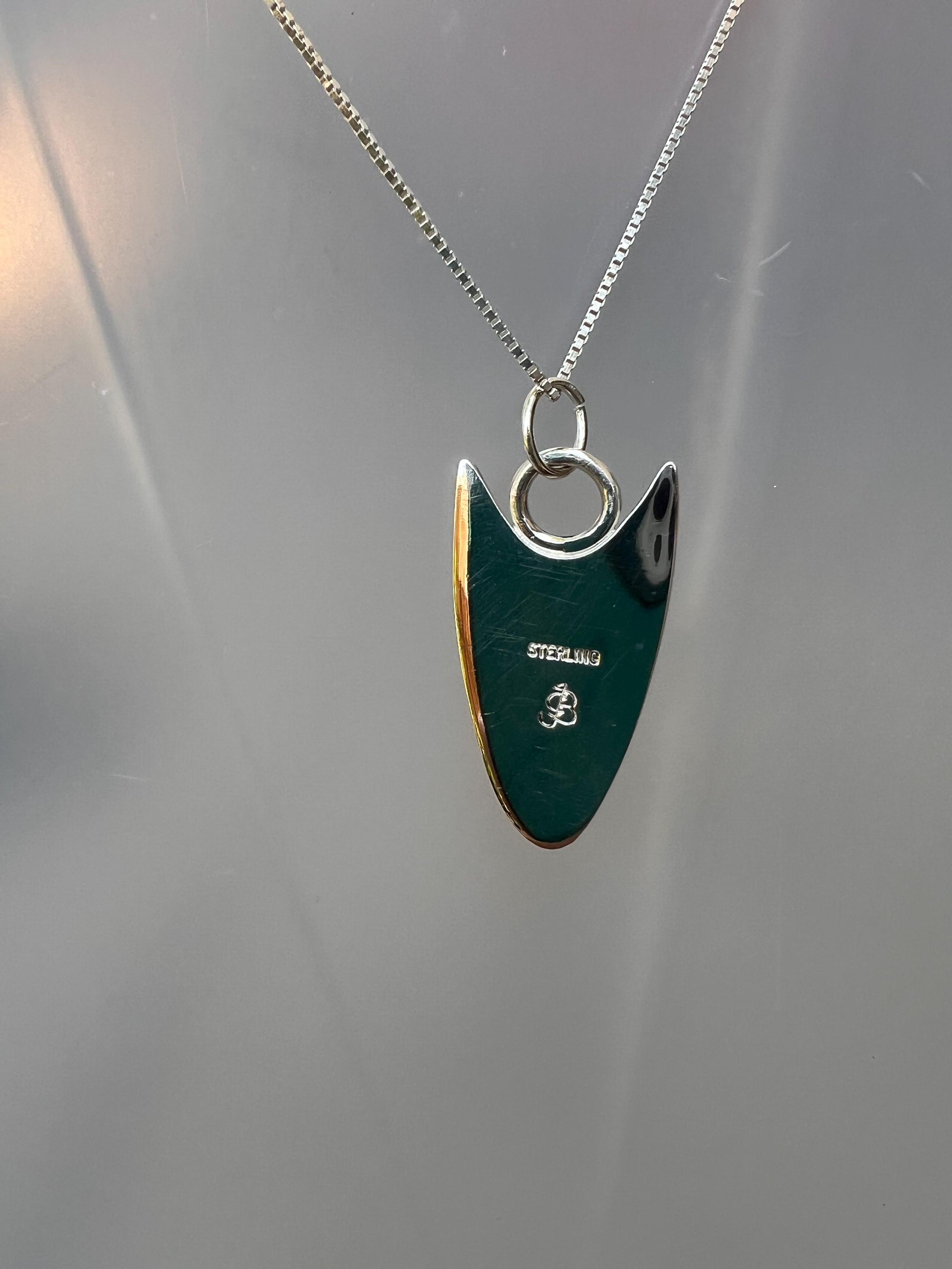 Modern Black Opal Pendant, view 5