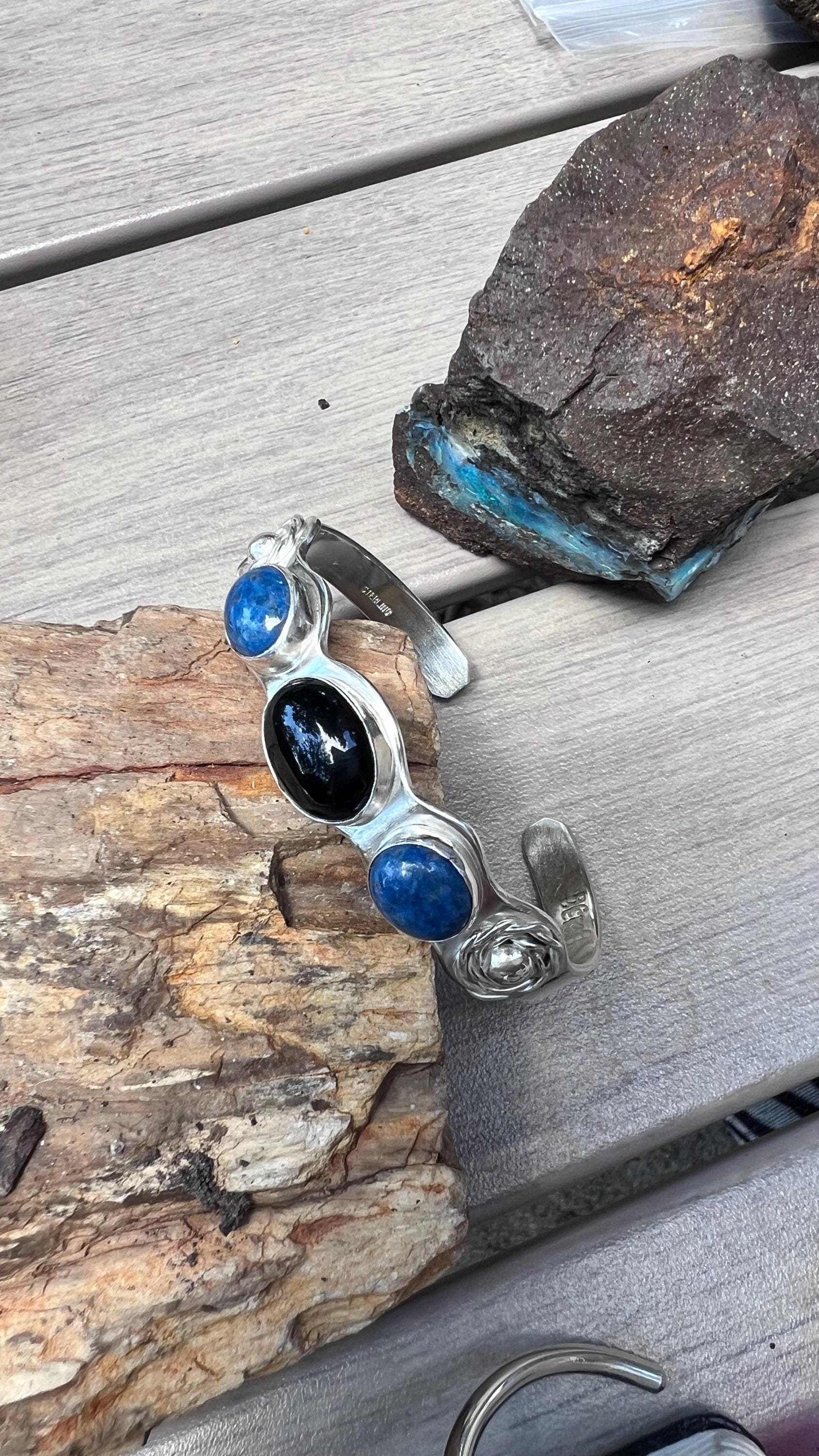 Three Stone Bracelet Cuff, view 5
