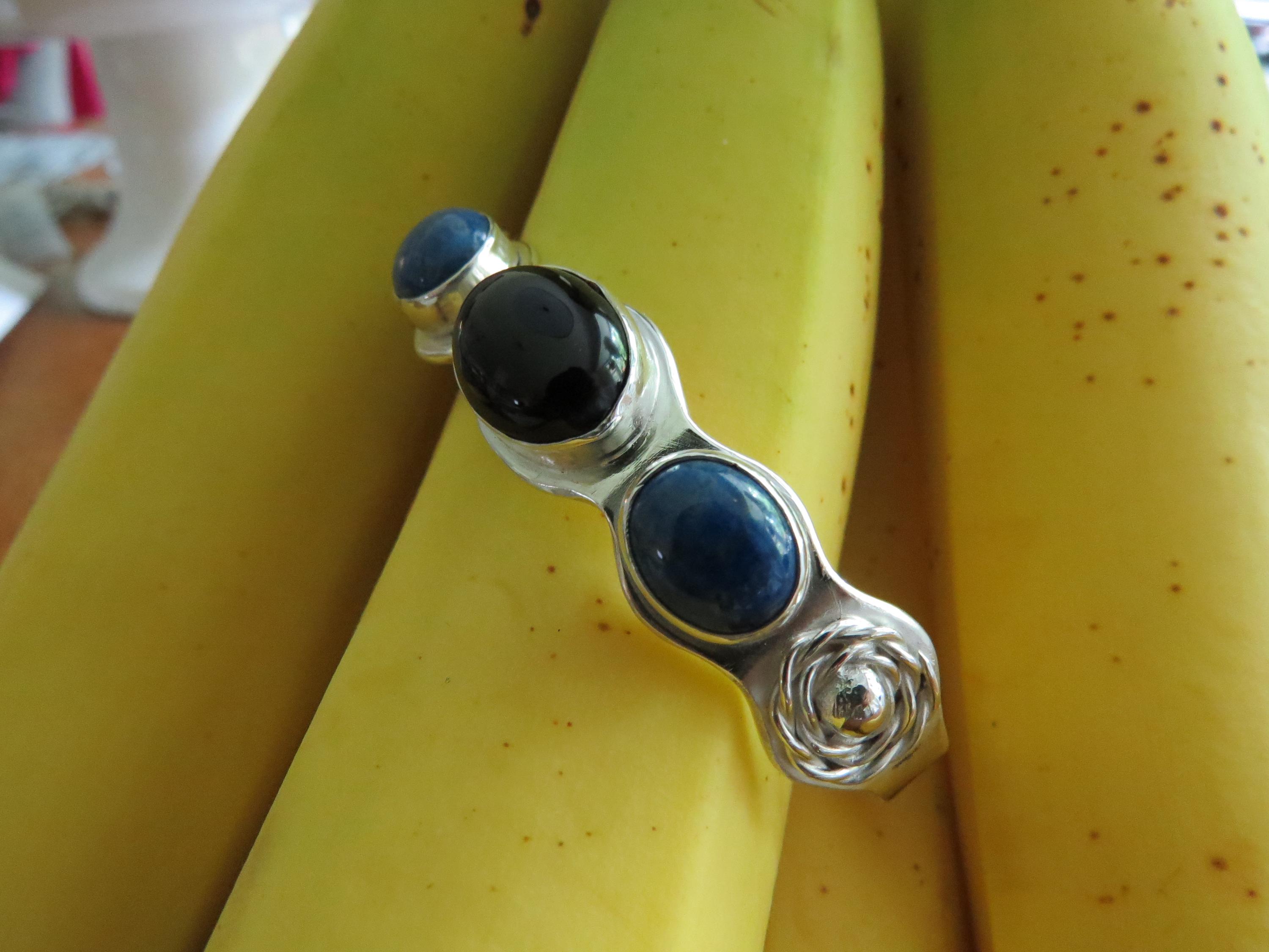 Three Stone Bracelet Cuff, view 6