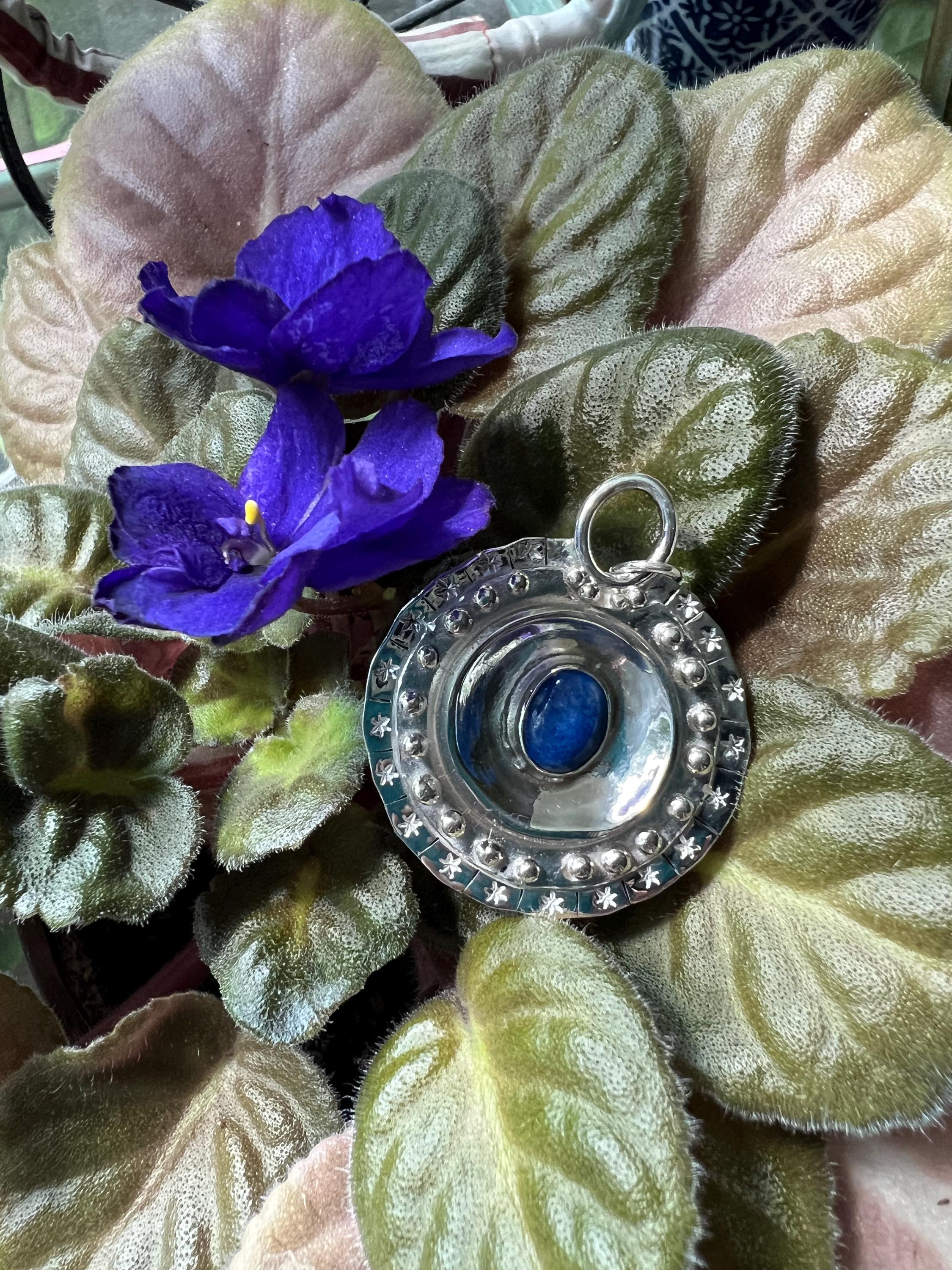 Round Calendar Stone Style Pendant, view 2