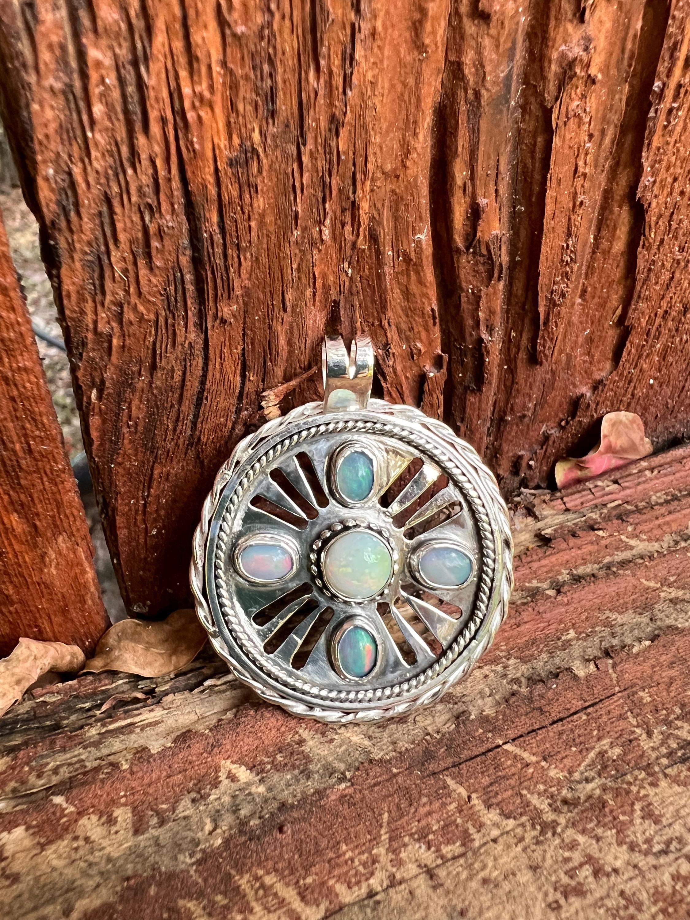 Sundial 5-Opal Pendant, view 5