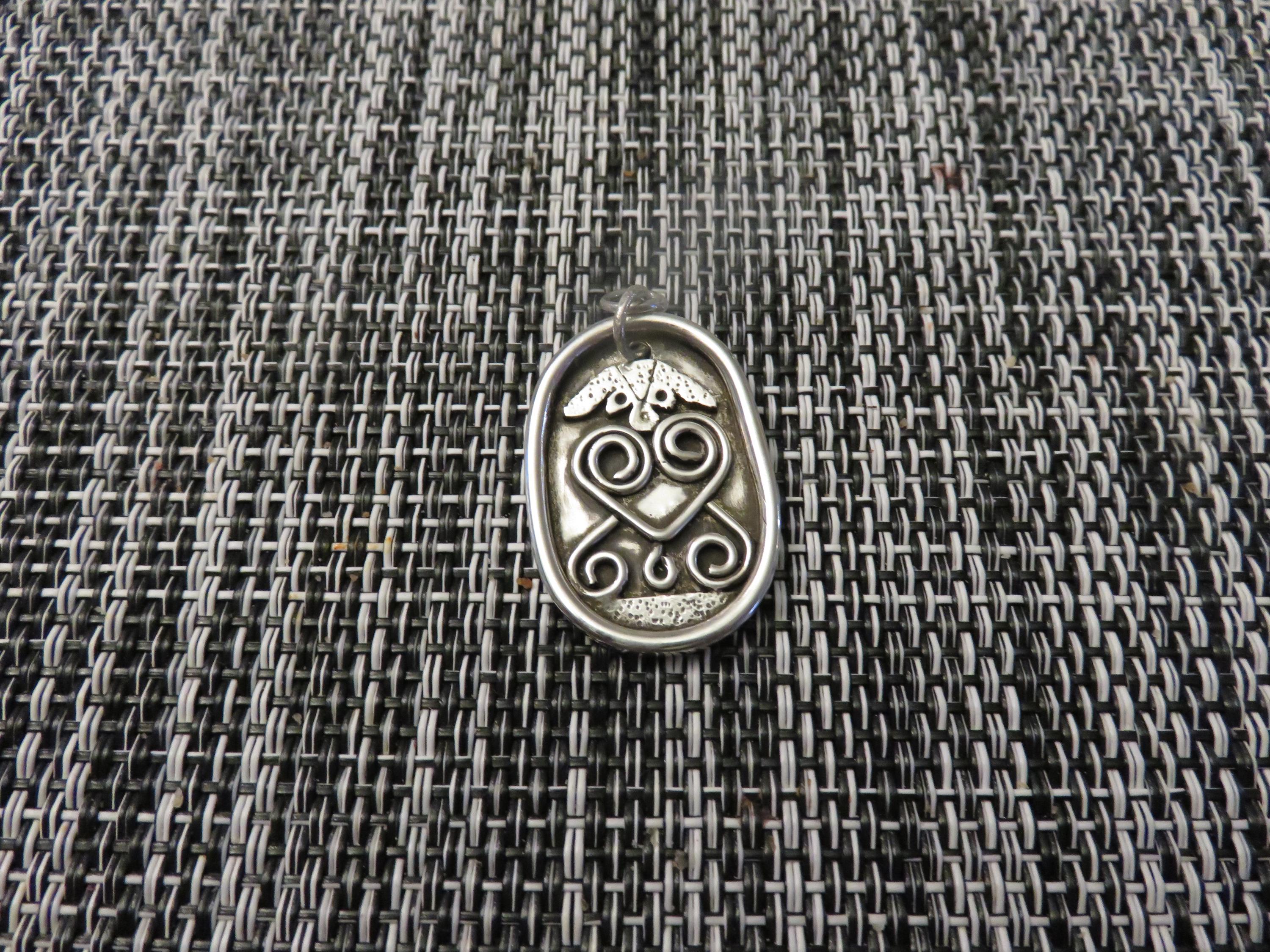 Egyptian Floral Pendant, view 3