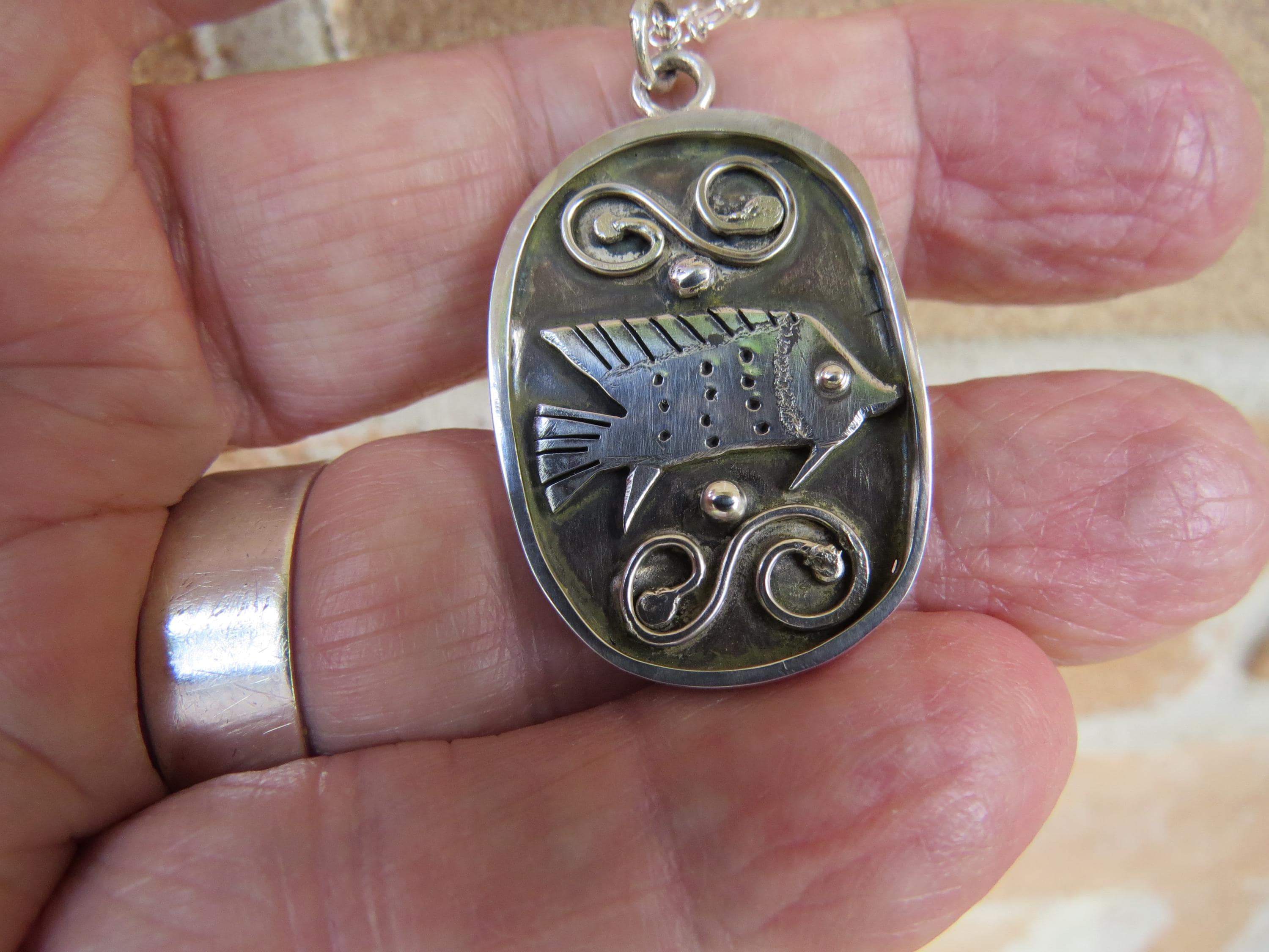 Egyptian Style Fish Pendant