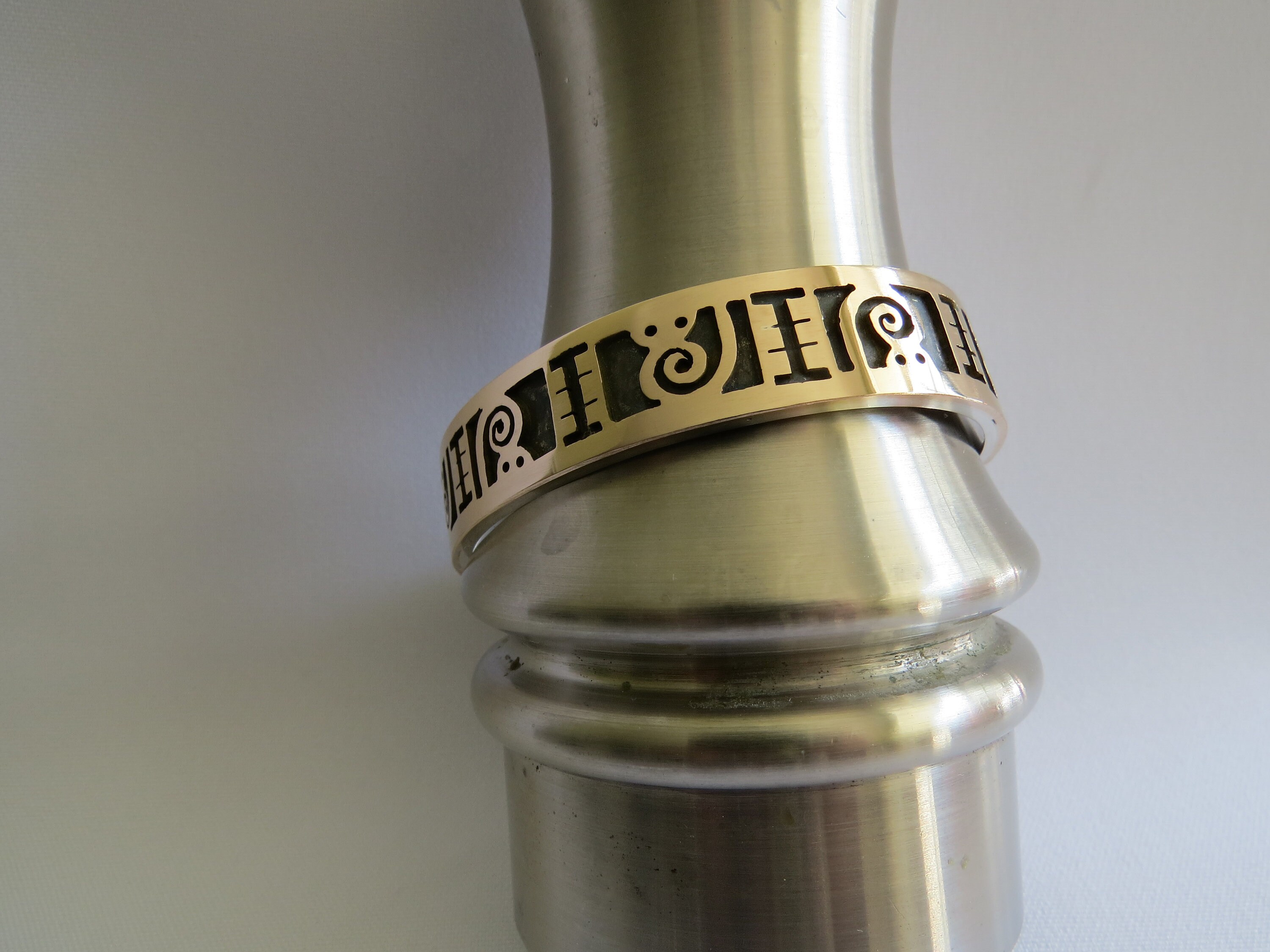 African Weight Motif Cuff, view 2
