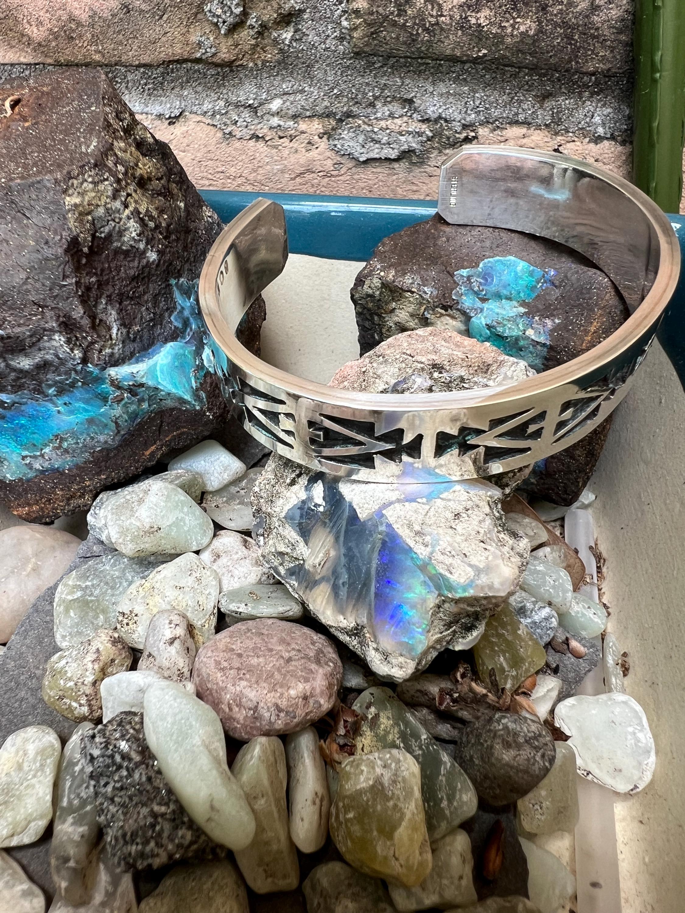 Zuni Indian Motif Cuff Bracelet, view 4