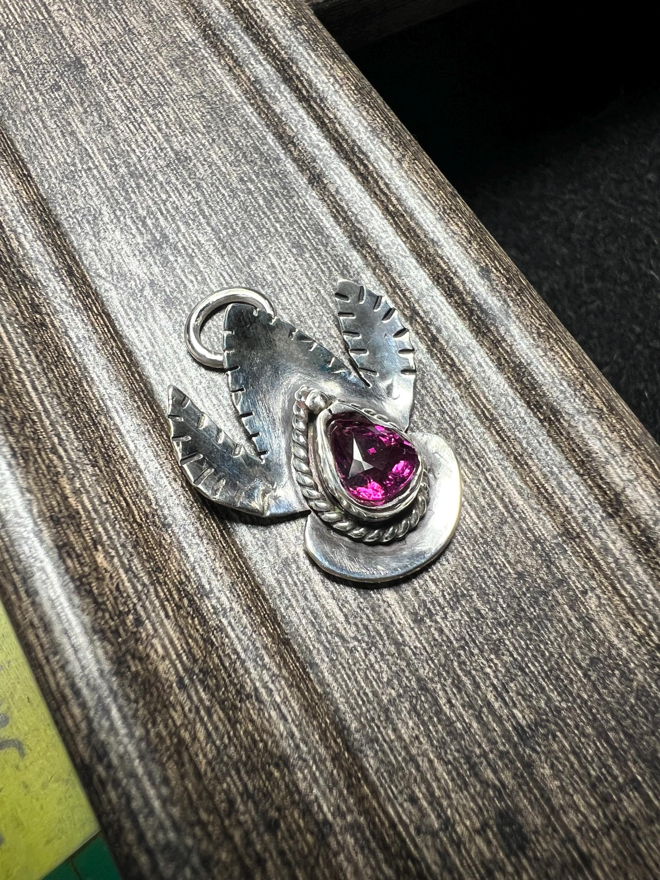 Pink Cactus Tourmaline Pendant, view 4
