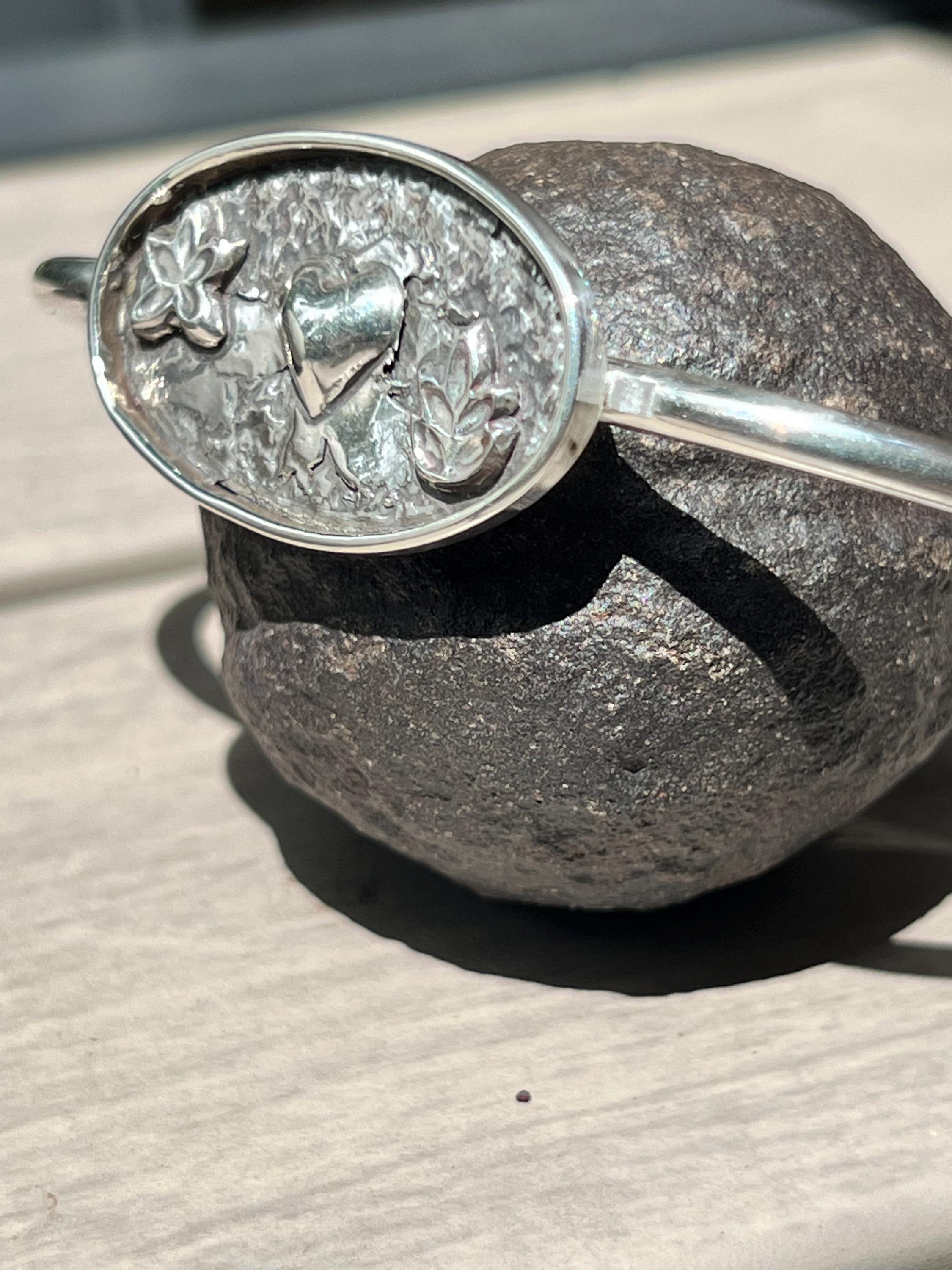 Silver Heart Cuff