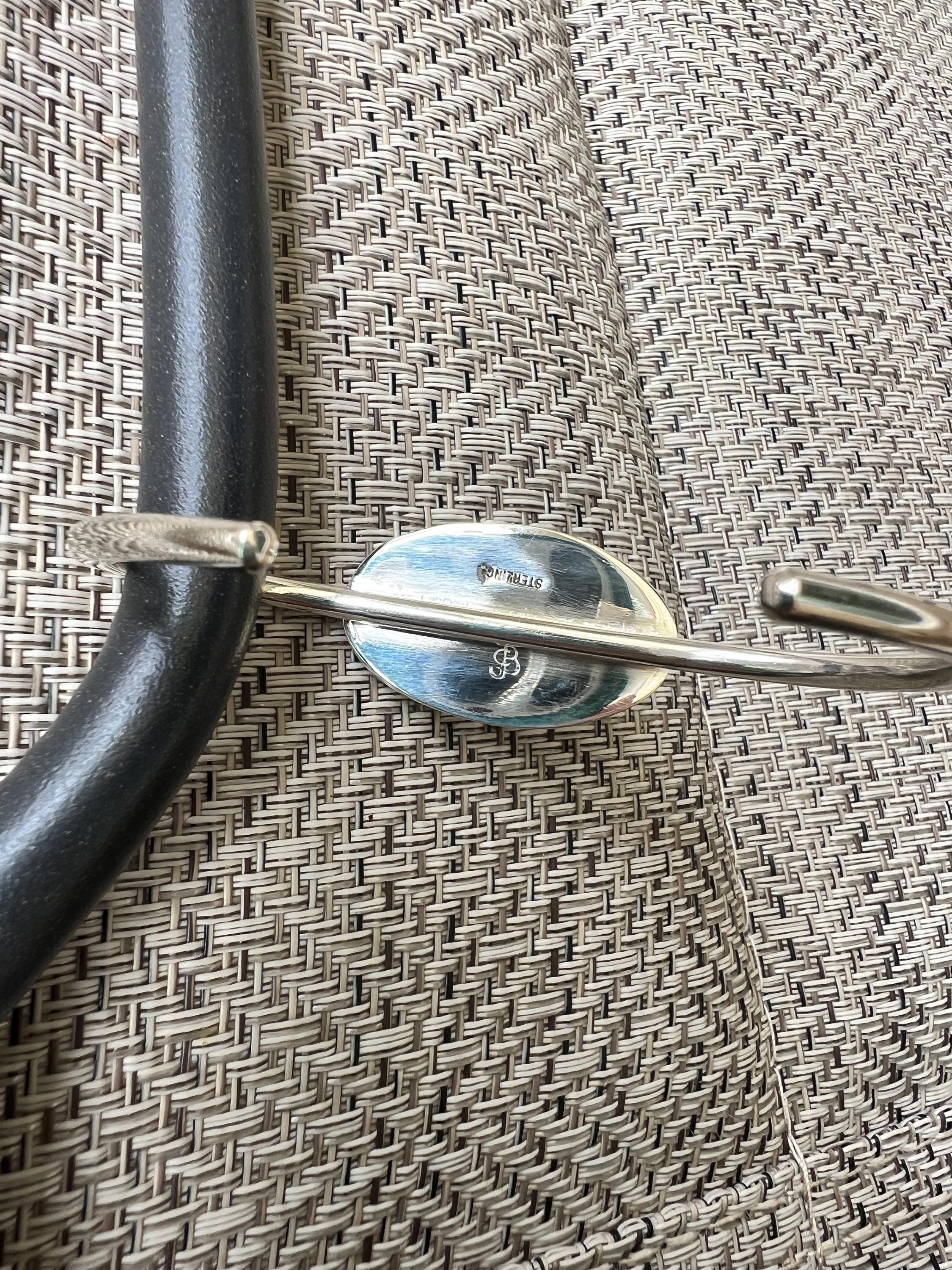 Silver Heart Cuff, view 3