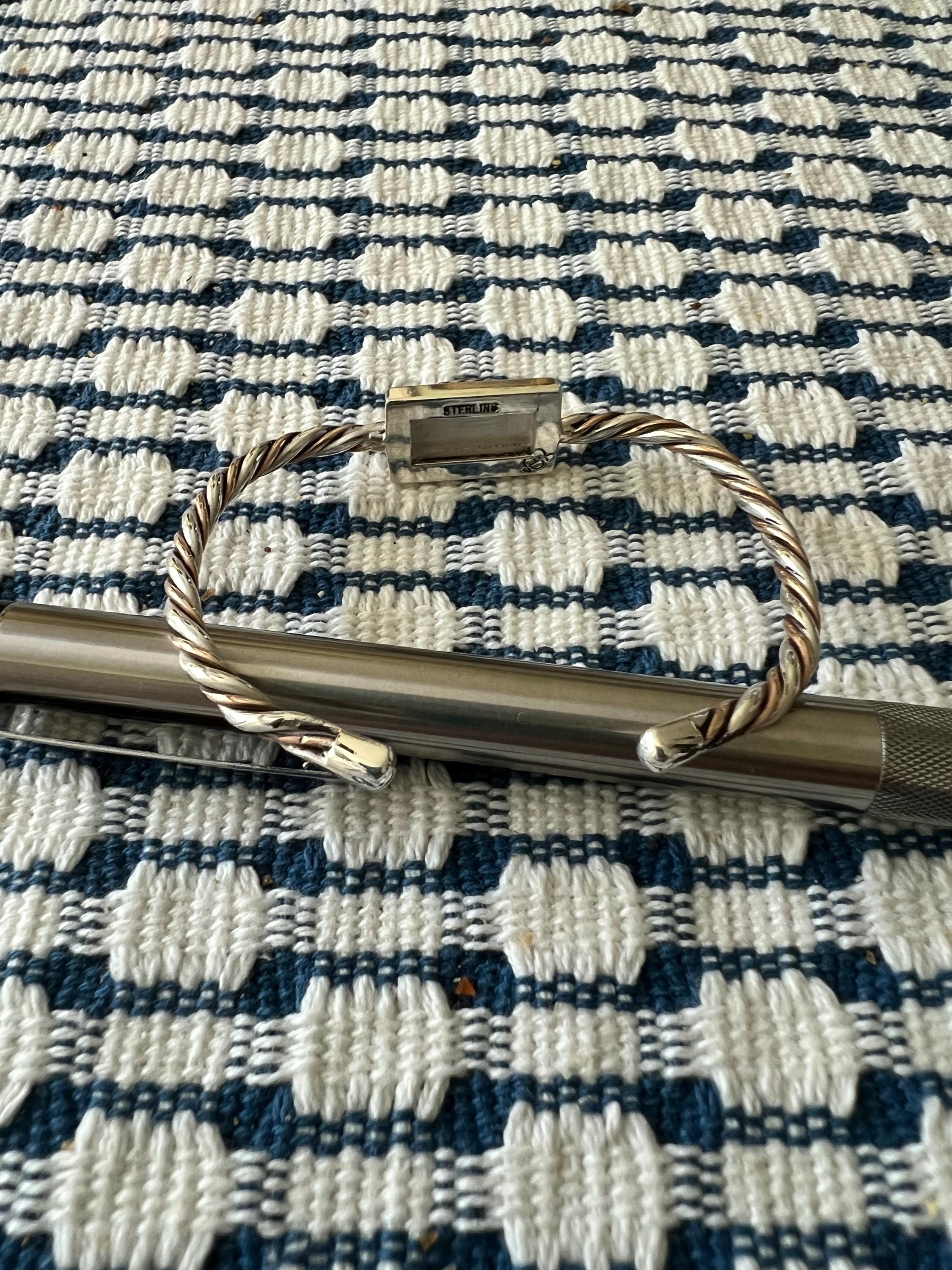 Red Garnet Twisted Wire Cuff, view 5