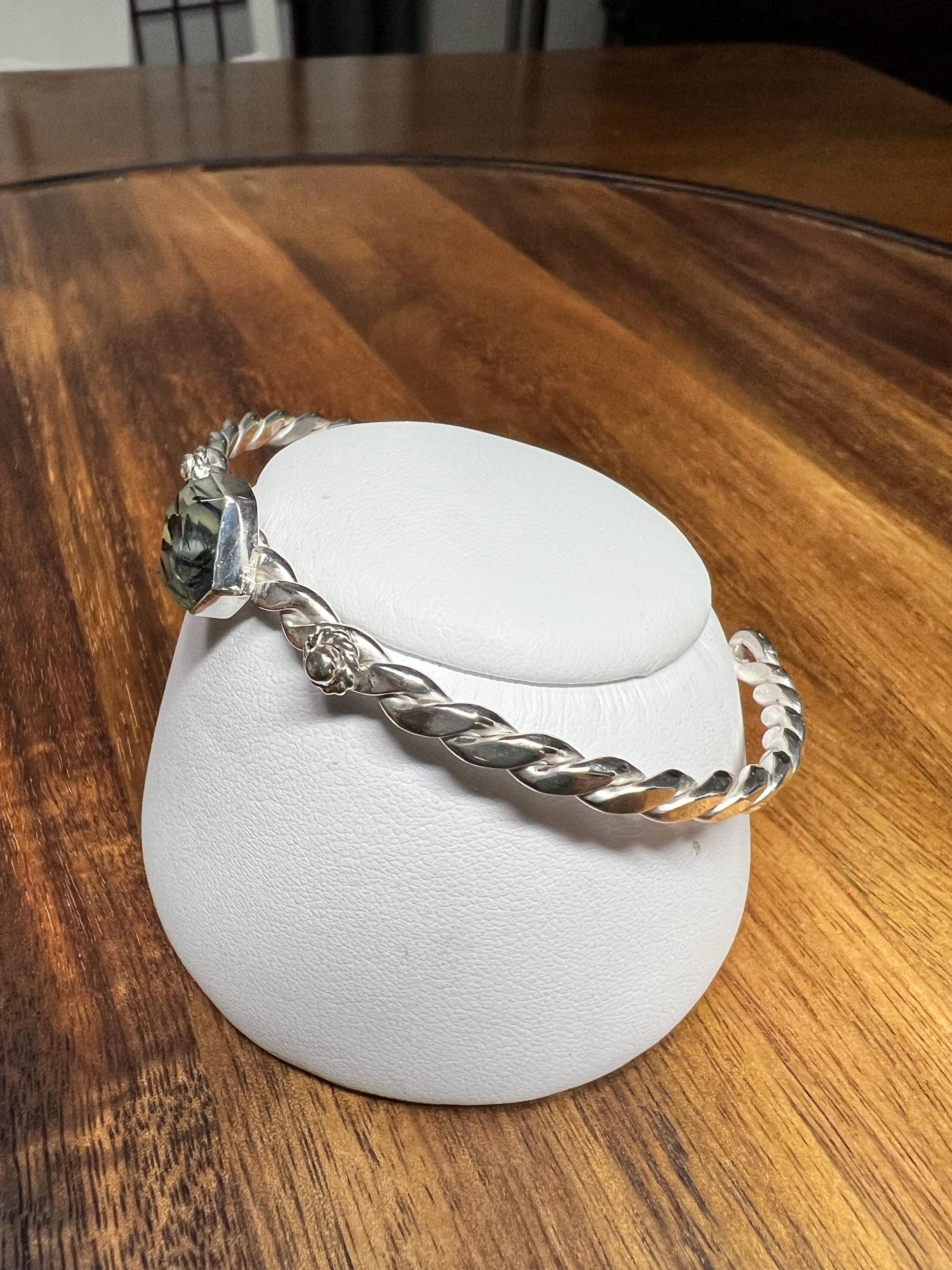Twisted Wire Cuff with Elbaite Gemstone, view 2
