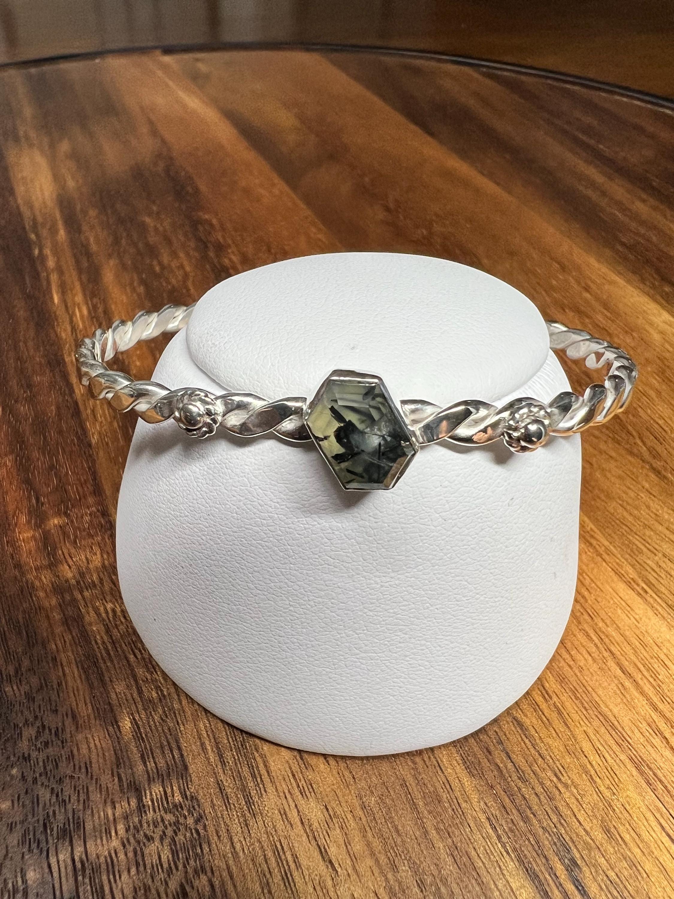 Twisted Wire Cuff with Elbaite Gemstone, view 3