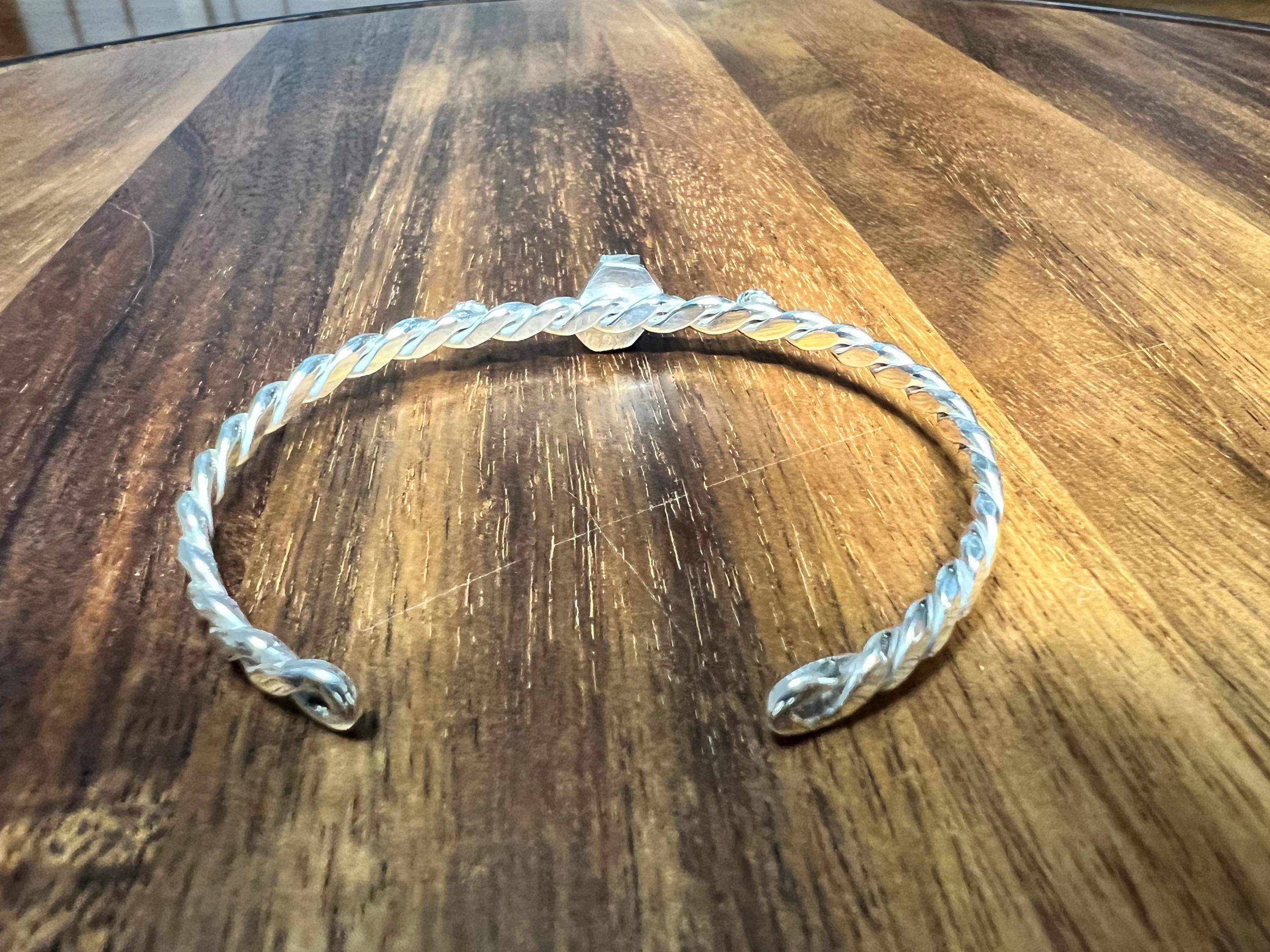 Twisted Wire Cuff with Elbaite Gemstone, view 5